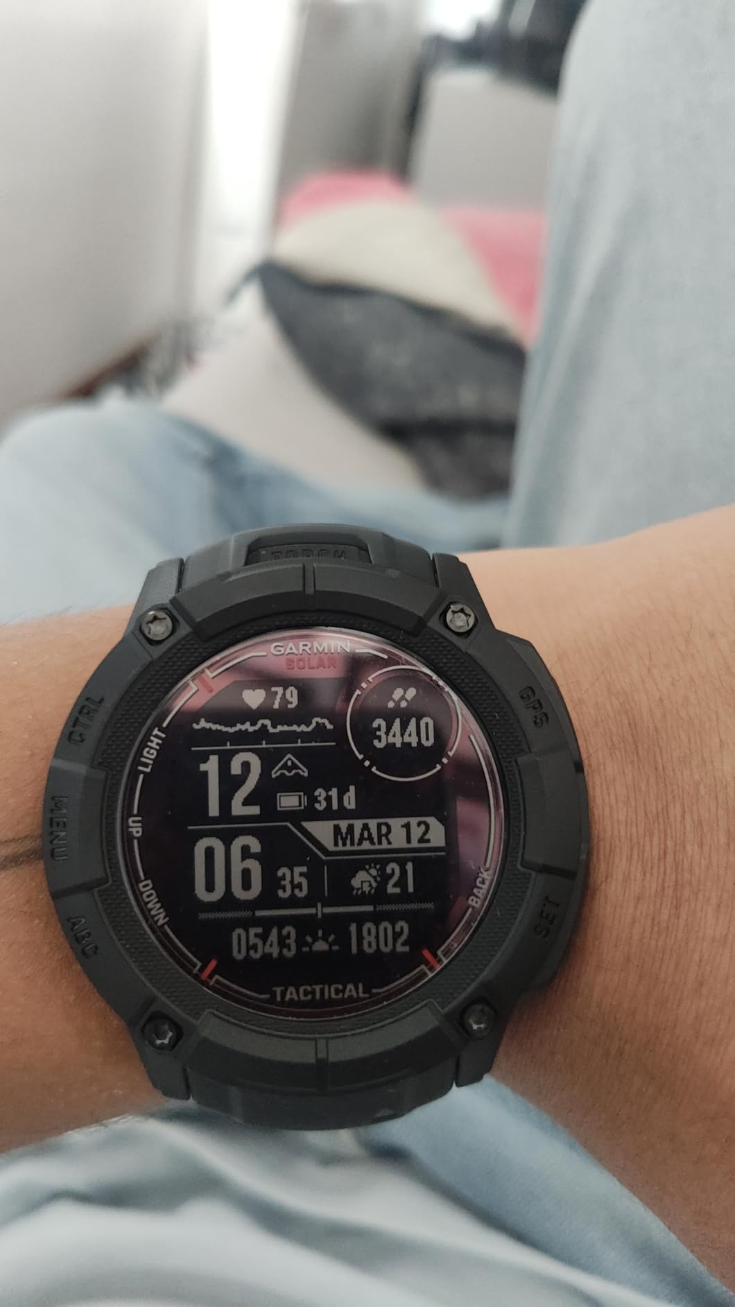 Garmin Instinct® 2X Solar Tactical, Rugged Outdoor Smartwatch, 50mm, Black customer photo 2