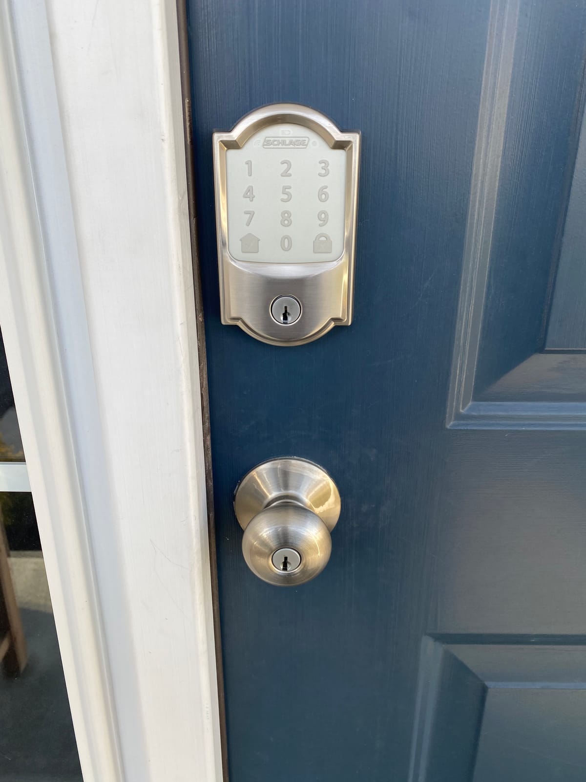 Schlage Encode Smart WiFi Deadbolt Lock with Greenwich Trim, Satin Brass | Keyless entry door lock, Touchscreen keypad, App control, Alexa, Google Home, Ring & Airbnb compatible, Certified security customer photo 2