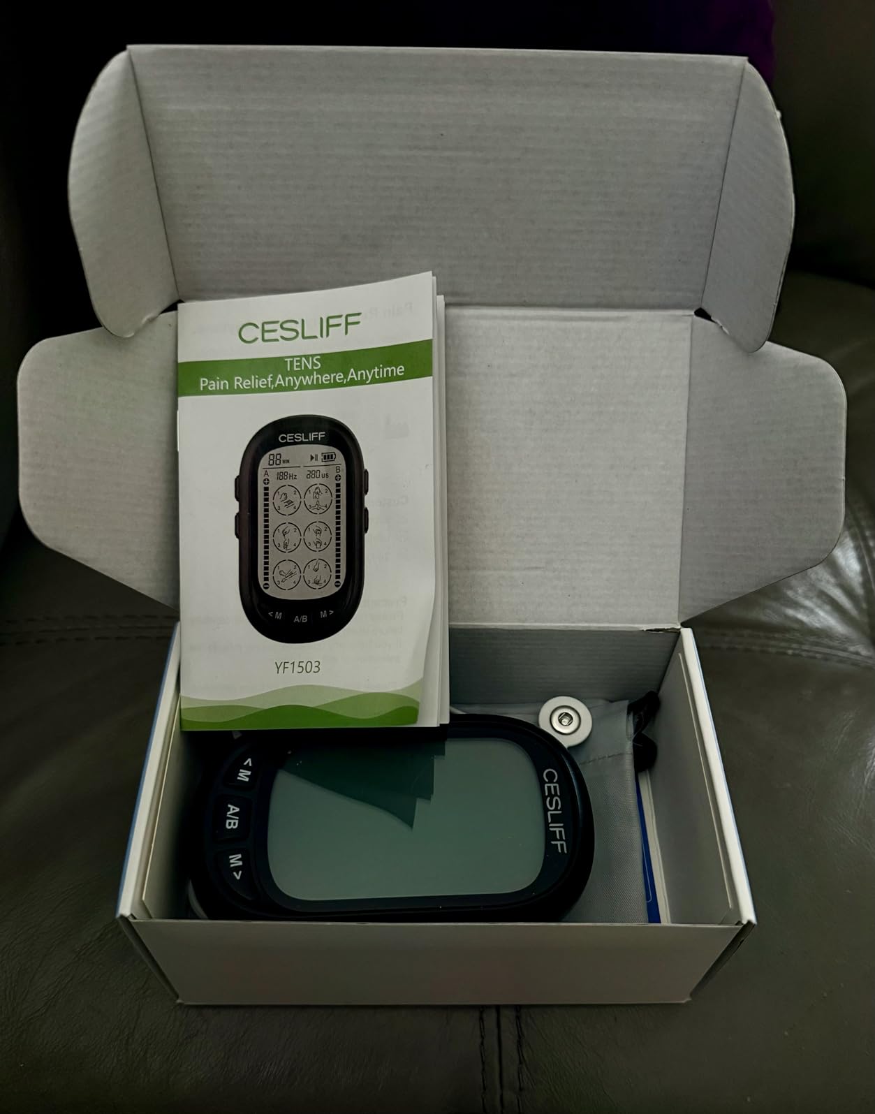 Dual Channel TENS EMS Unit 24 Modes 36 Levels, Upgraded Large Screen Intensity Muscle Stimulator for Back Neck Shoulder Pain Relief, Rechargeable Electric Pulse Massager TENS Machine with 10 Pads customer photo 1