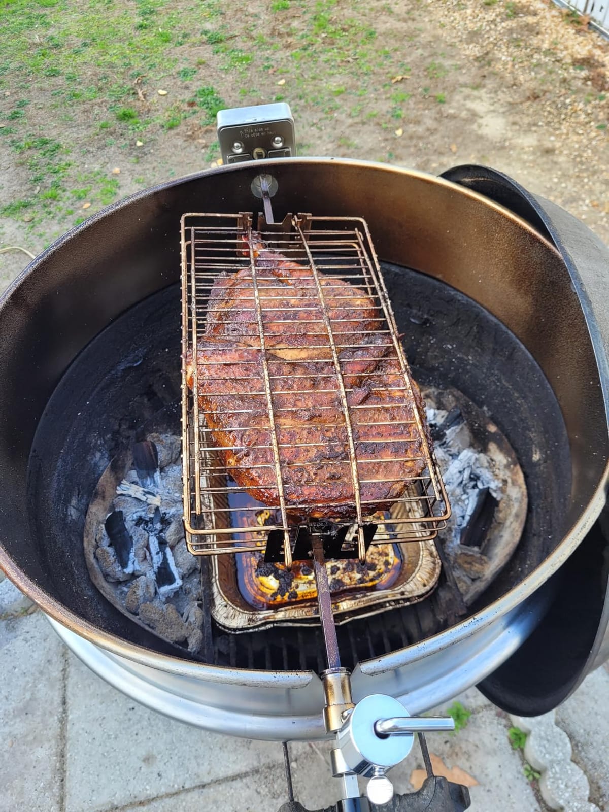 onlyfire Upgrade Stainless Steel Rotisserie Ring Kit Weber 22