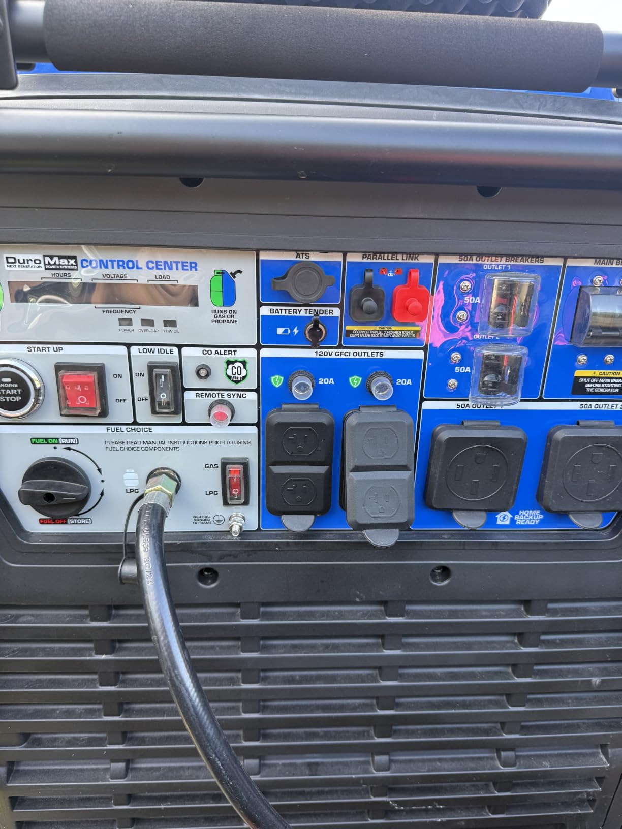 DuroMax XP16000iH 16,000-Watt Dual Fuel Portable Digital Inverter Generator - Gas & Propane, Remote Electric Start, Whole Home Power Backup, Transfer Switch Ready, RV & Emergency Ready customer photo 2
