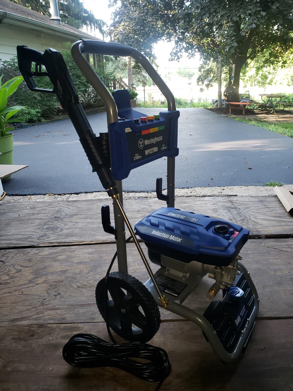 Westinghouse WPX2700e Electric Pressure Washer, 2700 Max PSI and 1.76 Max GPM, Induction Motor, Onboard Soap Tank, Spray Gun and Wand, 5 Nozzle Set, for Cars/Fences/Driveways/Homes/Patios/Furniture customer photo 2