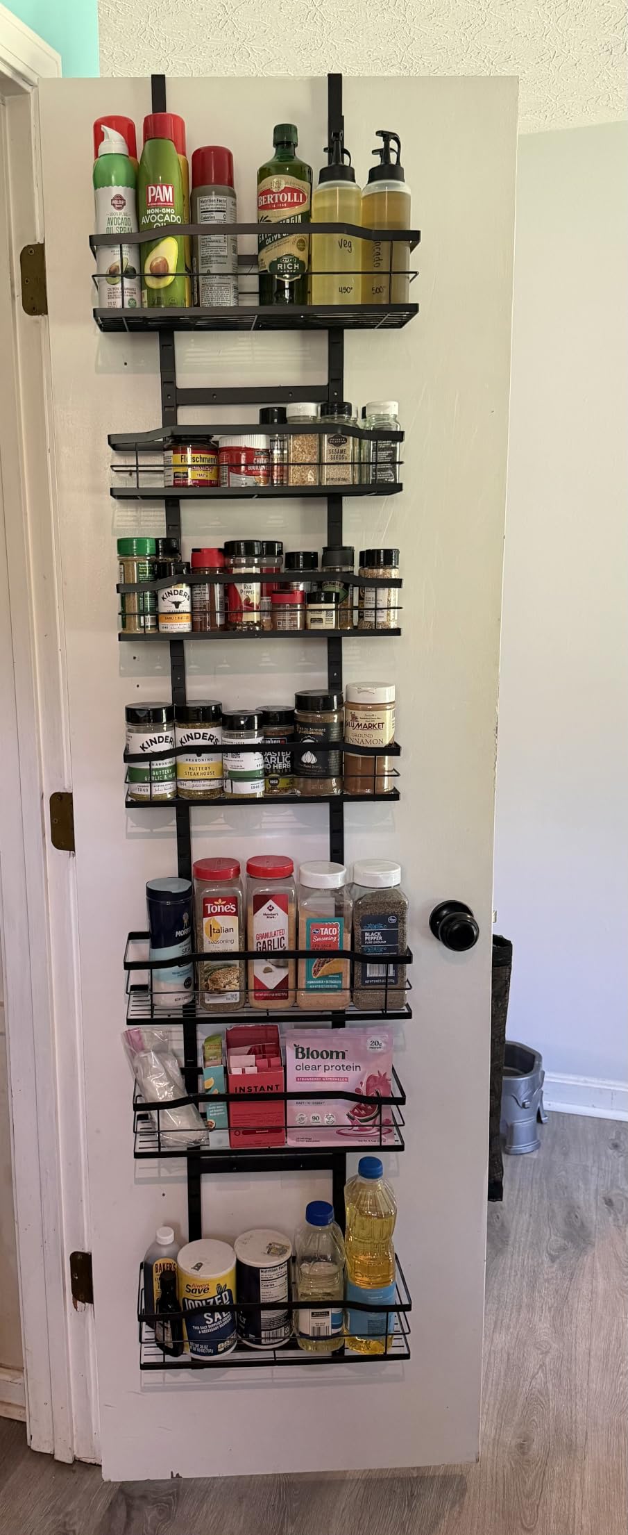 Moforoco White 9-Tier Over The Door Pantry Organizer, Pantry Organization And Storage, Metal Hanging Spice Rack Shelves Door, Home & Kitchen Essentials, Laundry Room Bathroom Organization customer photo 1