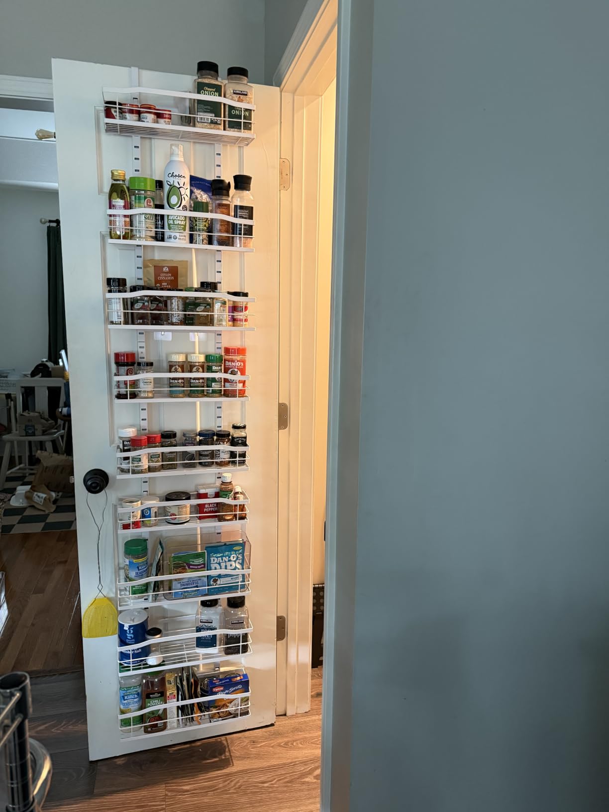 Moforoco White 9-Tier Over The Door Pantry Organizer, Pantry Organization And Storage, Metal Hanging Spice Rack Shelves Door, Home & Kitchen Essentials, Laundry Room Bathroom Organization customer photo 2