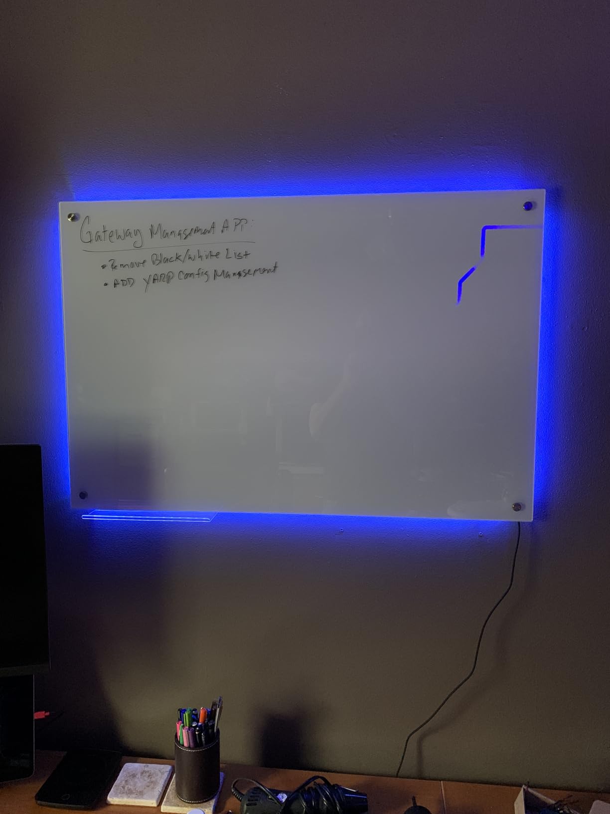 Magnetic Glass Whiteboard, 36