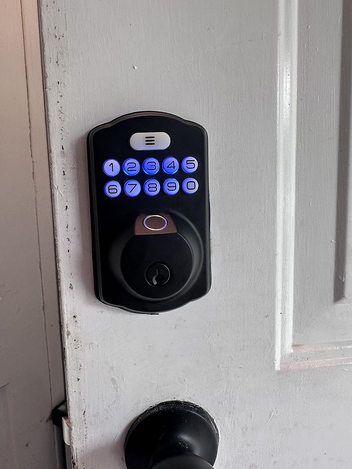 Veise KS02C Fingerprint Deadbolt Door Lock with Knob Set, Matte Black | Auto Lock, Electronic Backlit Keypad, BHMA/ANSI Grade 3, Anti-Peep Code, Low Battery Alert, Keyless Entry for Front Door customer photo 2