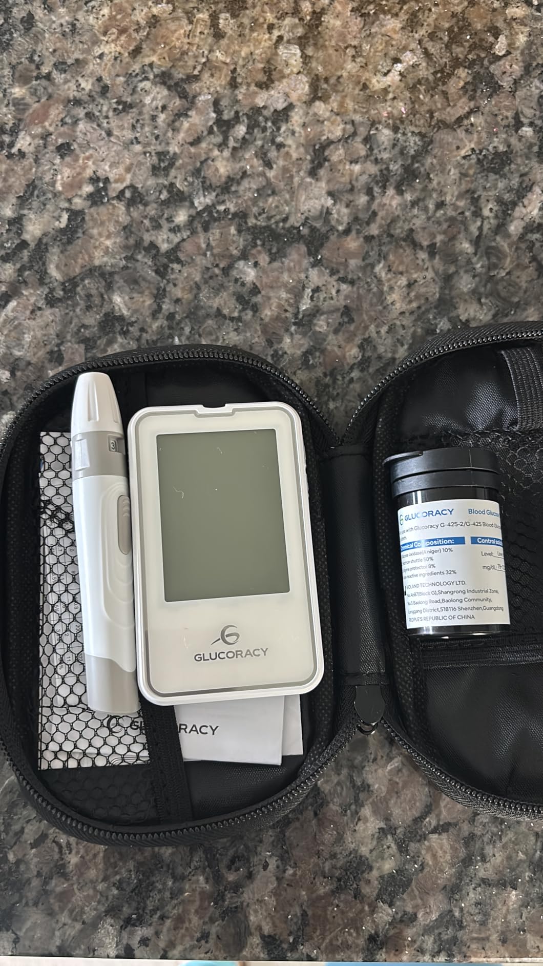 Glucoracy Blood Glucose Monitor Kit, 100 Blood Sugar Test Strips, No Coding | 100 Lancets, Glucometer, Lancing Device, Travel Case, Diabetic Home Testing Kit, Reliable & Portable Blood Sugar Testing kit customer photo 2