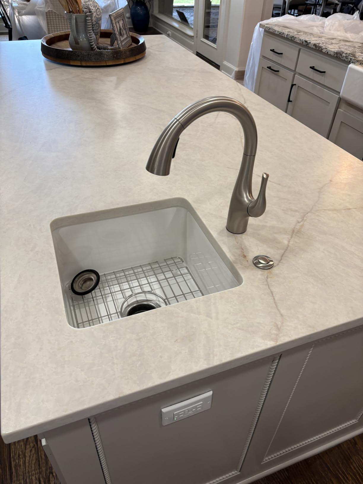 Miuara 32 x 19 Inch Undermount or Drop In Fireclay Kitchen Sink White | Fireclay large single bowl for kitchen & Island customer photo 2