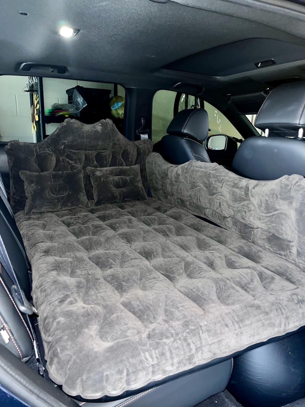 Car Air Mattress, Inflatable SUV Truck Air Mattress Back Seat Camping Bed - Thickened Car Sleeping Pad for Travel, Car Bed SUV Mattress with Air Pump 2 Pillows customer photo 2