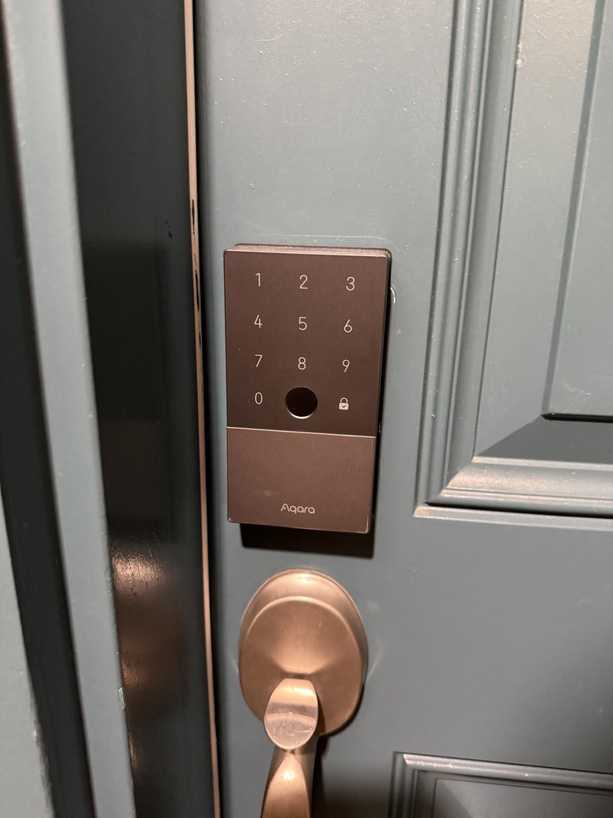 Aqara Smart Lock U100, Apple Home Key, Fingerprint Deadbolt, Gray | Matter Over Thread, Keyless Entry Door Lock, Touchscreen Keypad, IP65 Weatherproof, Supports Apple HomeKit, Alexa, Google customer photo 2