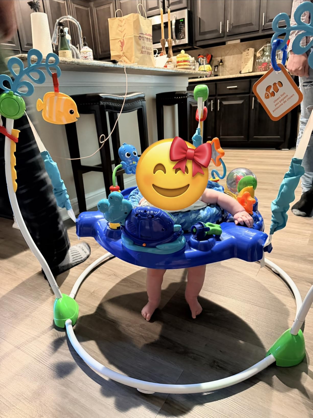 Baby Einstein Ocean Explorers Curiosity Cove 2-in-1 Educational Activity Jumper and Floor Toy, Max weight 25 lbs., Ages 6 Months+, Unisex customer photo 2