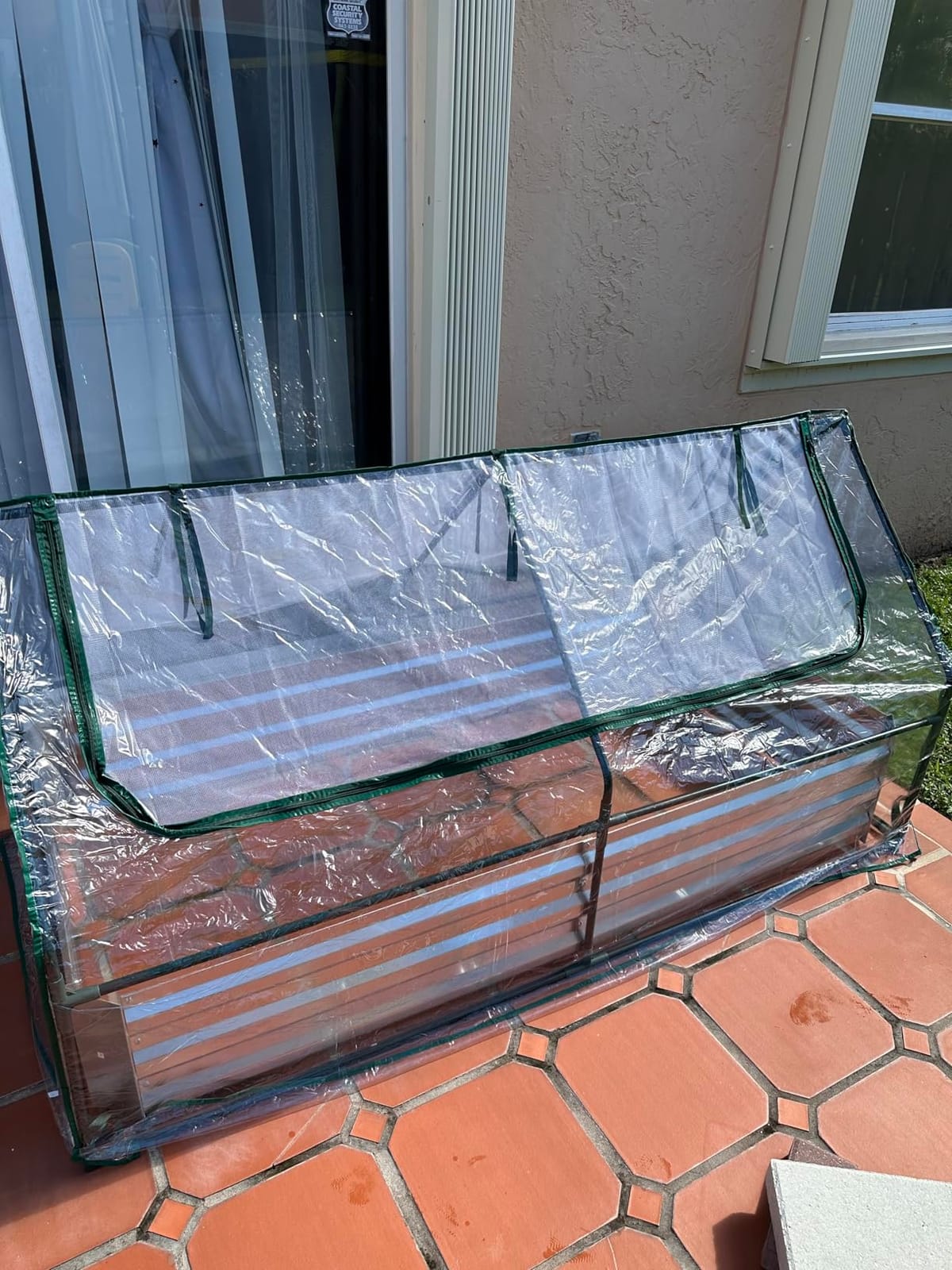 S AFSTAR Raised Garden Bed with Cover, 6FT x 3FT x 3FT Galvanized Bottomless Garden Bed with Greenhouse, Dual 2-Tier Roll-Up Windows, Easy Venting & Watering, Outdoor Metal Planter Box Kit with Cover customer photo 1