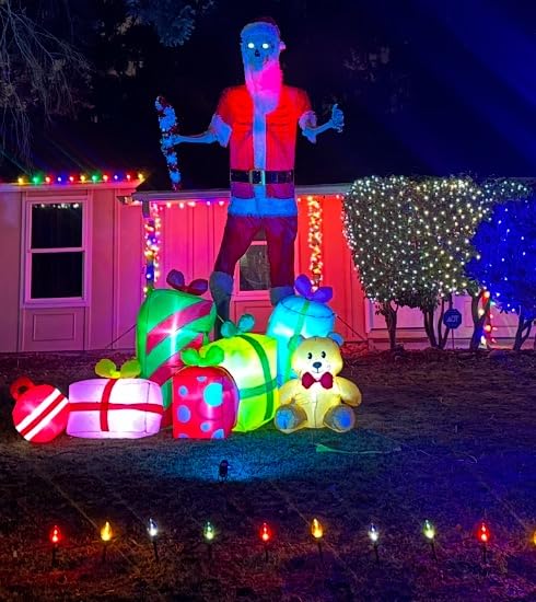 KOOY 10FT Giant Christmas Inflatables Outdoor Decorations Gift Boxes and Bear,Blow up Yard Decorations with LED Light for Xmas New Year Decor Inflatable for Holiday Party Garden Lawn Winter Decor customer photo 2