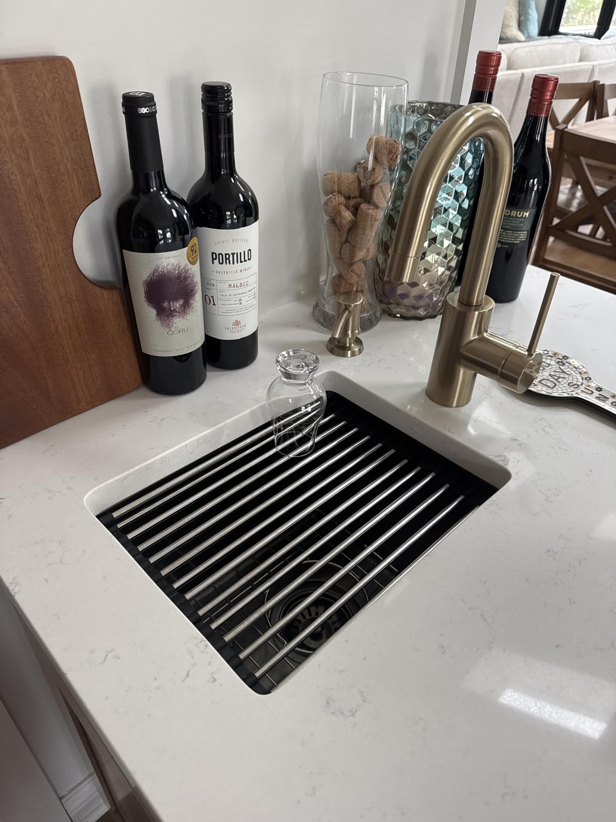 12 Inch Undermount Bar Sink Workstation | 12 x 15 Stainless Steel Wet Bar Kitchen Prep Single Bowl 16 Gauge Small Kitchen Sink with Cutting Board and Assembly customer photo 1