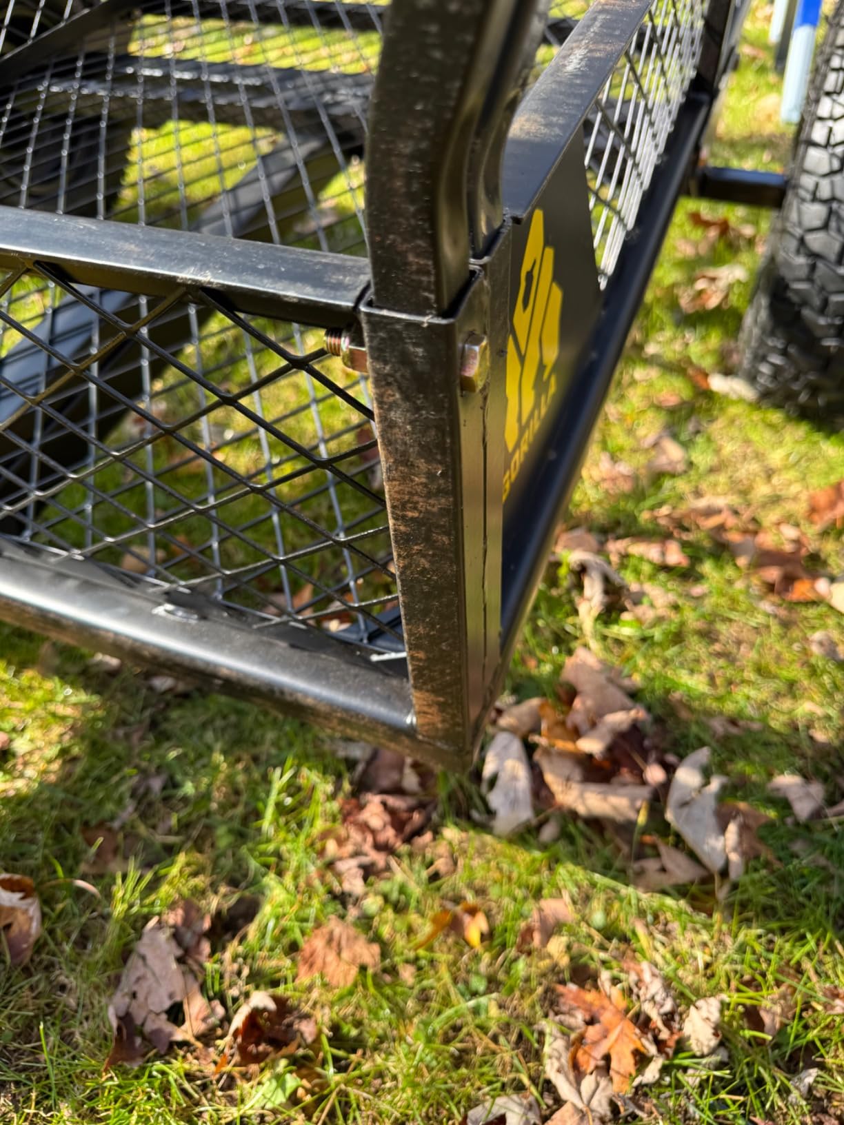 Gorilla Carts Heavy-Duty ATV Trailer, 25 Cu Ft Large Bed, 1400 lb Load Capacity, Black - Towable Steel Utility Dump Cart with 3-in-1 Tailgate and Removable Sides for Farm, Yard & Outdoor Hauling Work customer photo 2