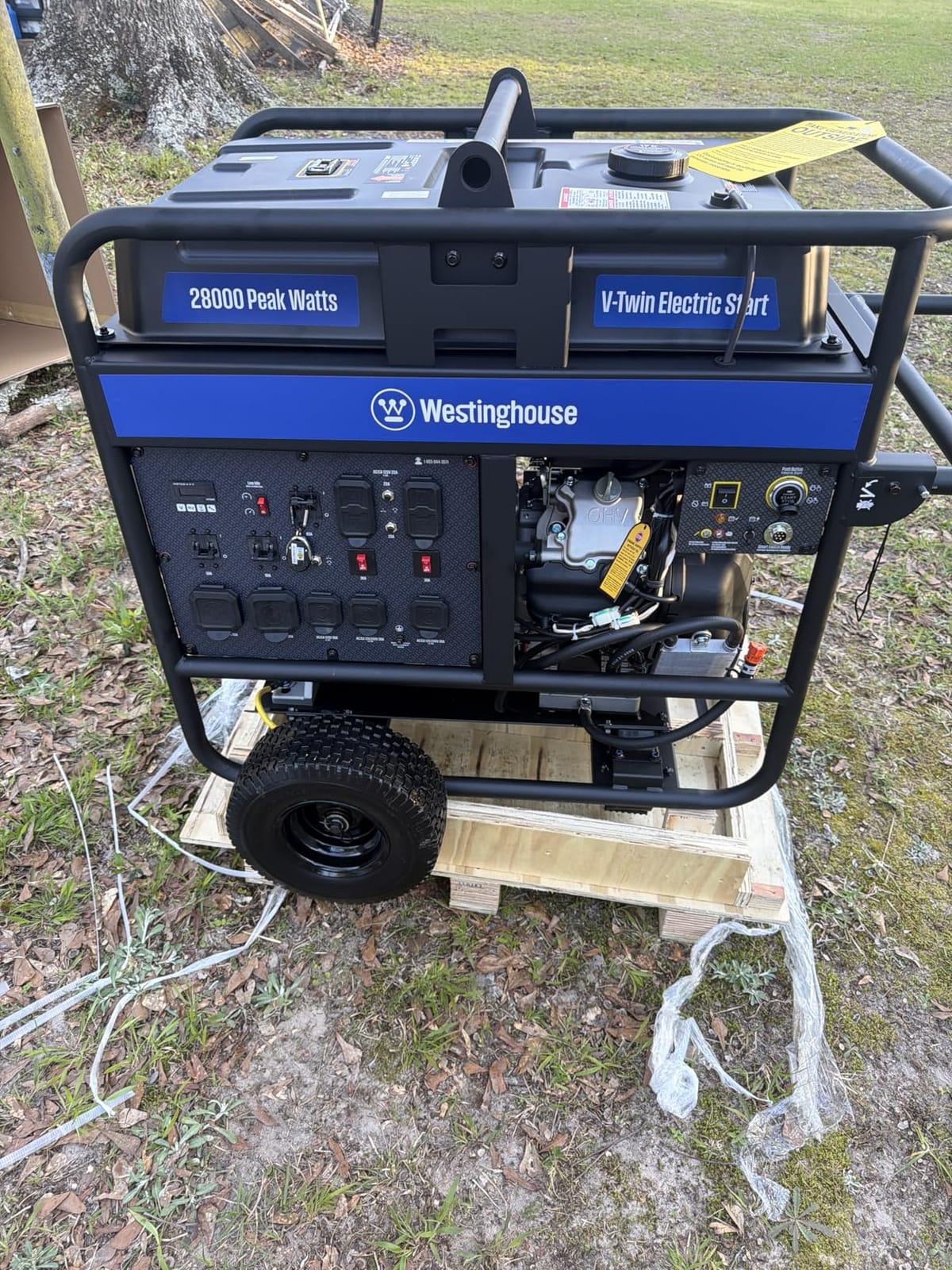 Westinghouse 28000 Peak Watt Home Backup Portable Generator, Remote Electric Start with Auto Choke, Transfer Switch Ready 30A & 50A Outlets, Gas Powered, CO Sensor customer photo 2