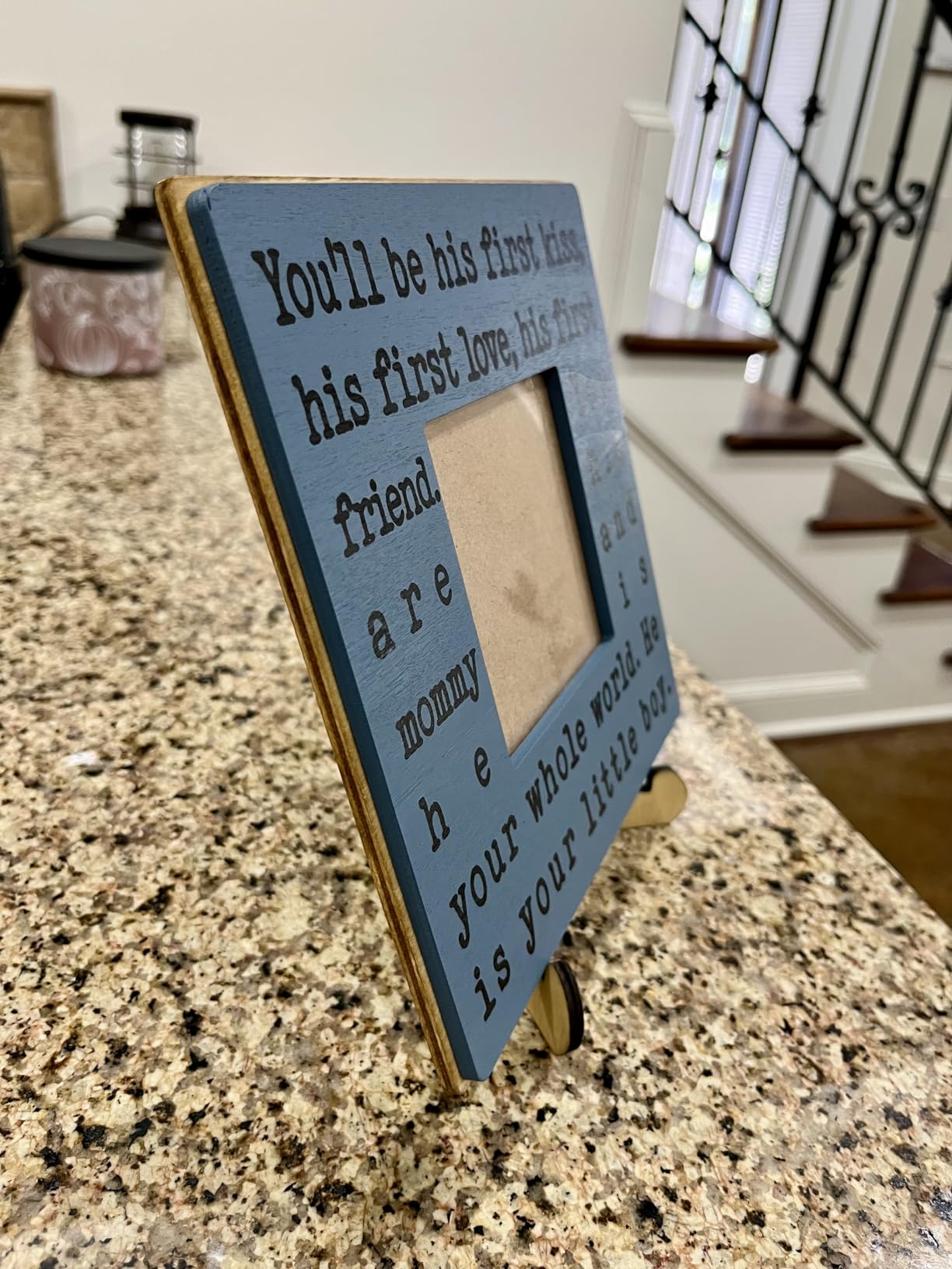 THYGIFTREE First Time Dad Gifts from Daughter Wife - New Dad Picture Frame for Father's Day, Birthday, Christmas, Valentine's Day - Daddy to be and Me 4x4 Girl Dad Frame for Expecting Father customer photo 2