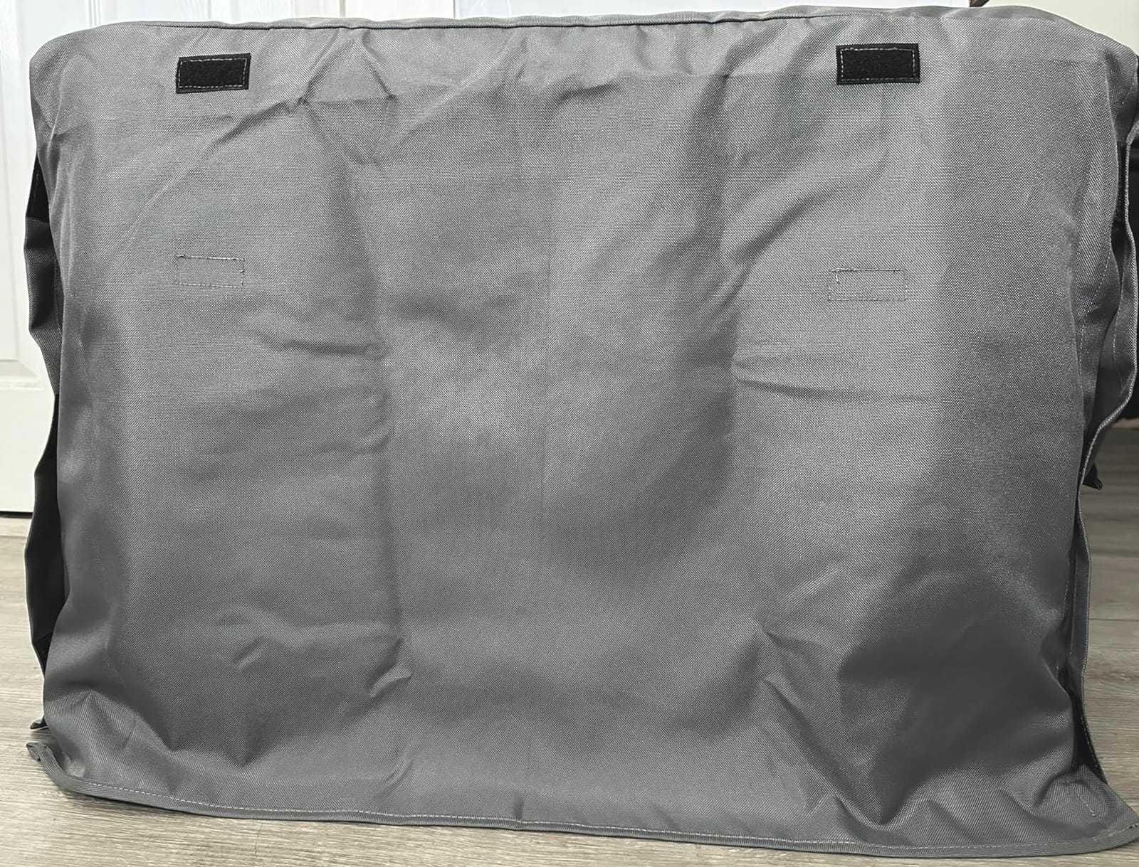 GORILLA GRIP Dog Crate Covers, Wire Kennel Topper, 42 in, Gray Black Paw customer photo 1