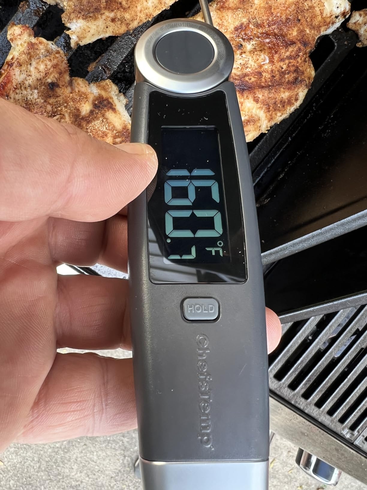 Finaltouch X10 Instant Read Digital Meat Thermometer NSF Certified | Waterproof Professional for Cooking Grilling BBQ Baking Candy Oil with Rotating Probe and Backlit Display (Royal Navy) customer photo 1