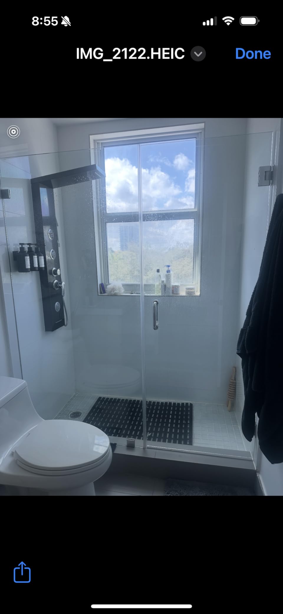 ROVATE 6 in 1 LED Rainfall Waterfall Shower Panel Tower System, Black | Stainless Steel Shower Column with Tub Spout, Rainfall Waterfall Shower Head, 2-Setting Massage Body Jets, Flexible Handheld customer photo 2