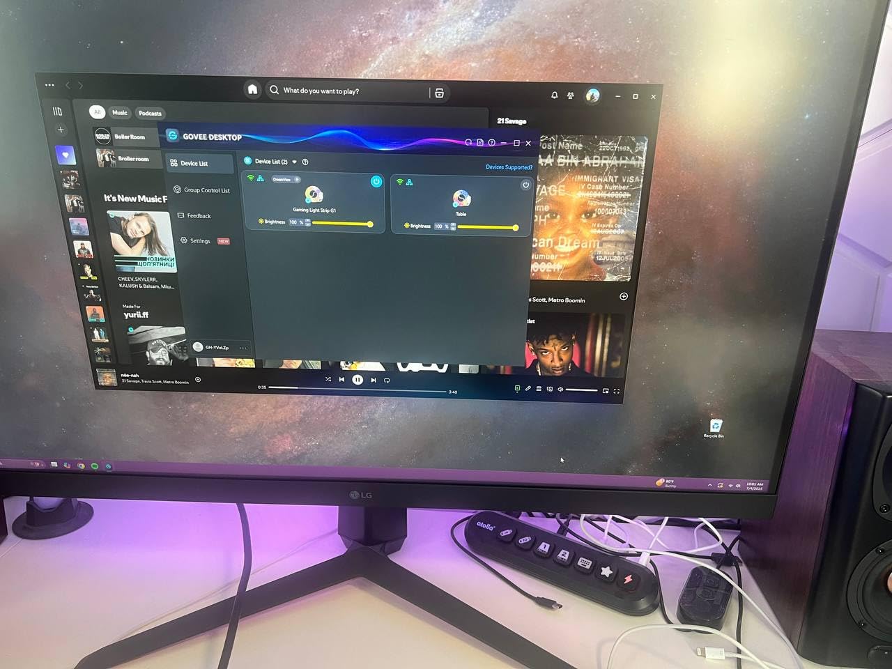 Govee Gaming Light for Monitor G1, RGBIC LED Backlight for 27-34 Inch PC | Smart LED Lights for Monitors with Color Matching, Adapts to Curved Monitors, Double Strip Light Beads with 123 Scene Modes customer photo 1