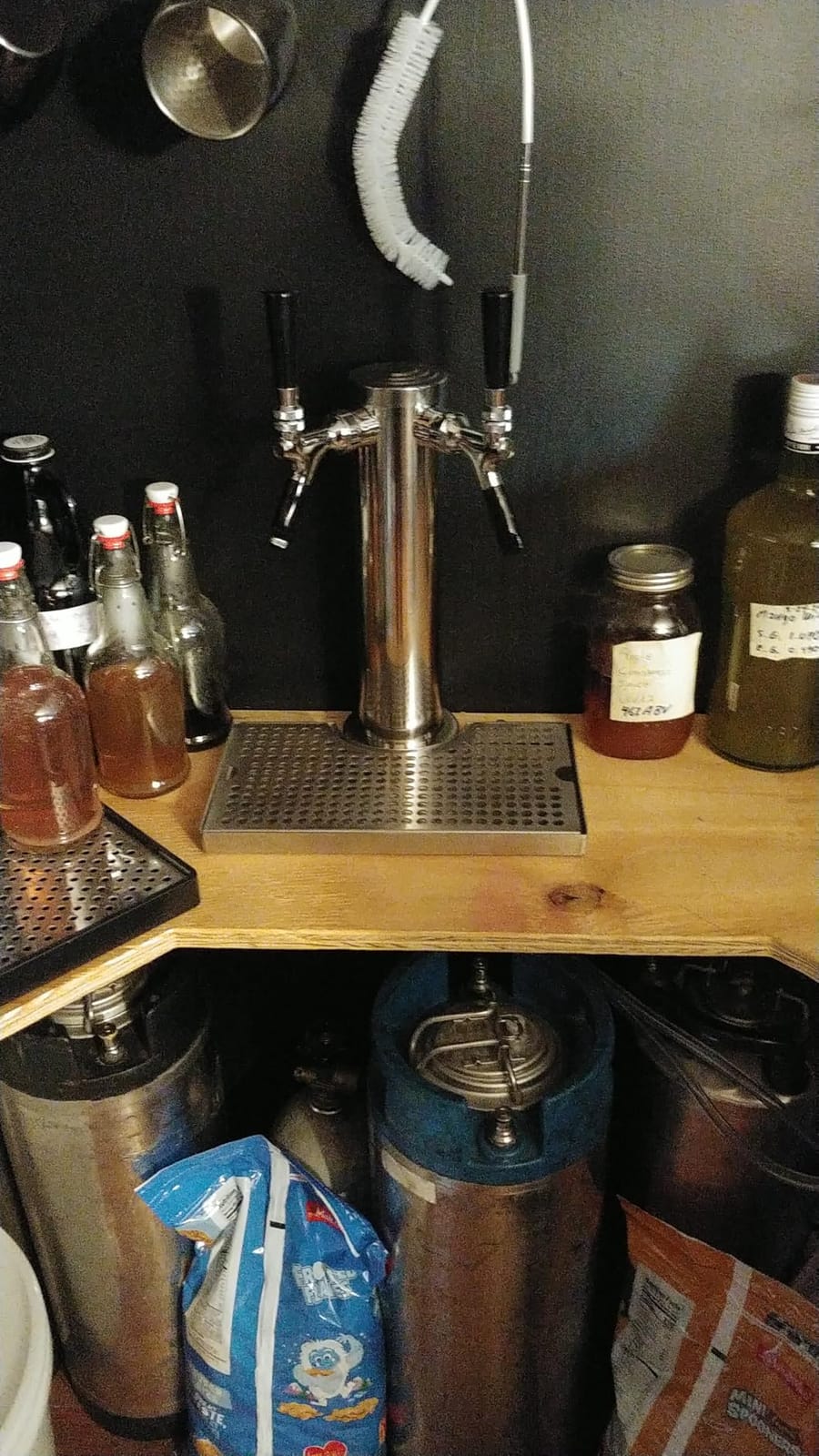 MRbrew Dual Tap Stainless Draft Beer Tap Tower, 3'' Base Kegerator Tower | Kegerator Beer Tap Tower, Countertop & Kegerator Mount, Pre-Assembled Lines With Beer Faucet For Beer Wine Juice Dispensing customer photo 1