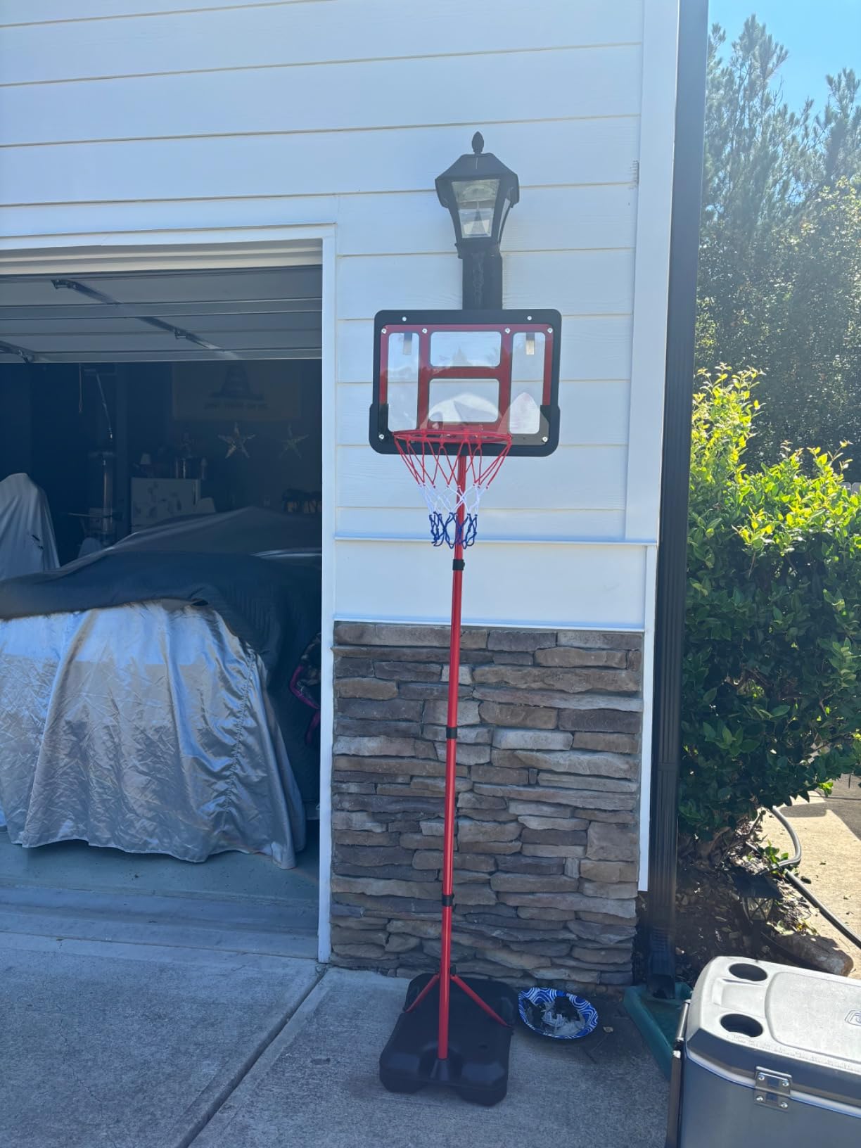 Kids Basketball Hoop, Adjustable Height Indoor Toddler Basketball Hoop | Outdoor Mini Basketball Hoop Adjustable Height 3.5FT-6.2FT, Basketball Goal Sport Toy Gifts for Boys Girls 3 4 5 6 7 8 Years customer photo 1