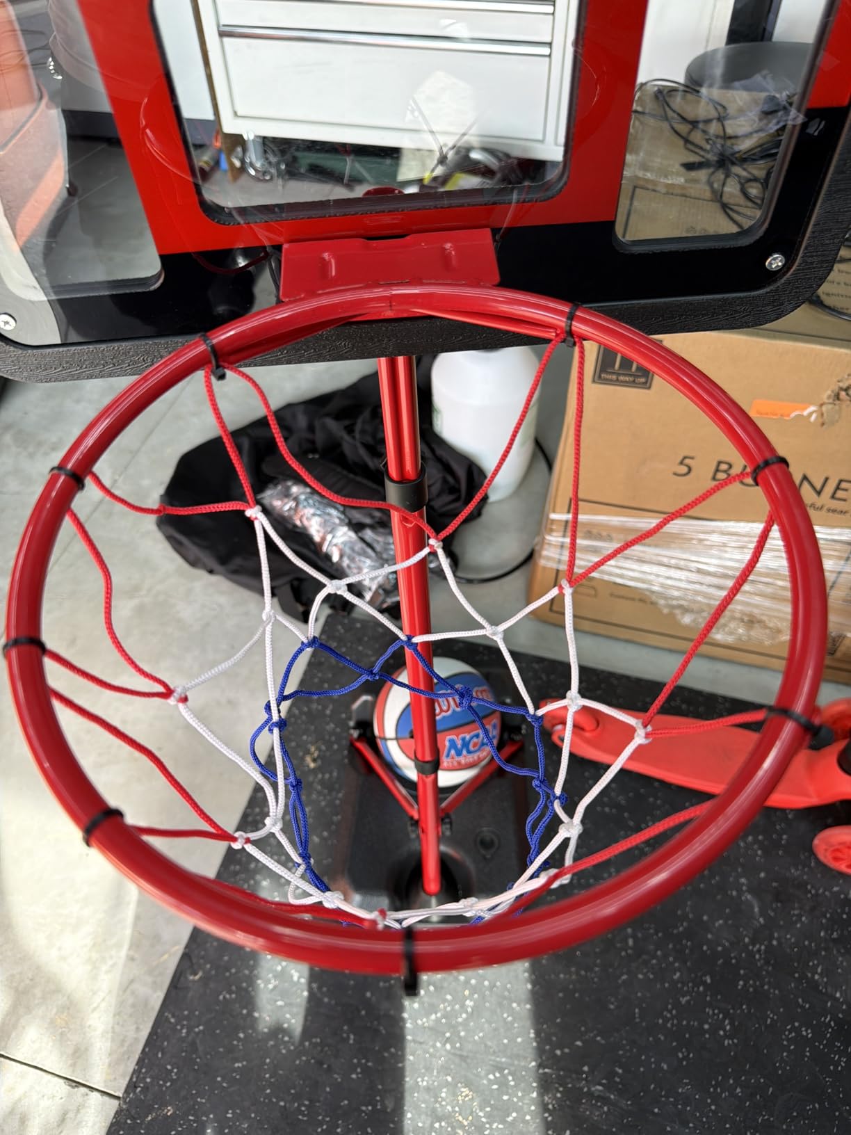 Kids Basketball Hoop, Adjustable Height Indoor Toddler Basketball Hoop | Outdoor Mini Basketball Hoop Adjustable Height 3.5FT-6.2FT, Basketball Goal Sport Toy Gifts for Boys Girls 3 4 5 6 7 8 Years customer photo 2