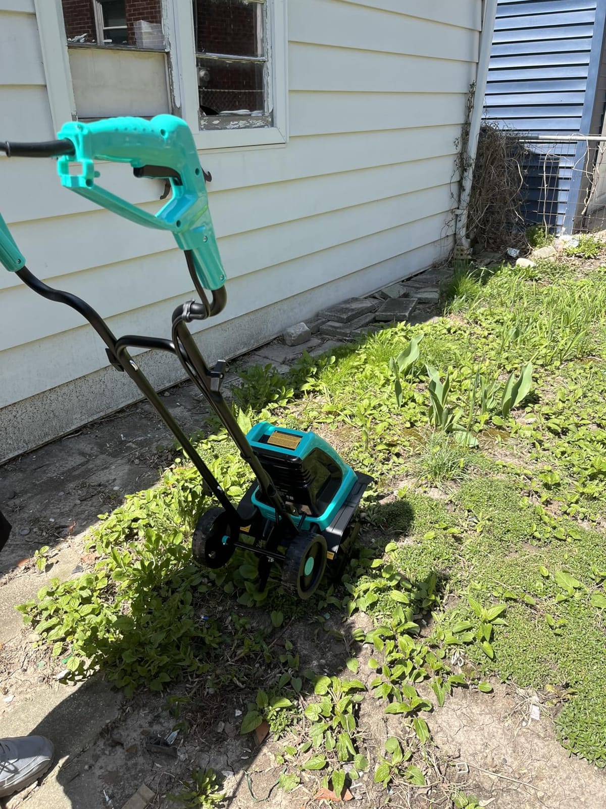 12'' 10.5AMP Corded Electric Garden Roto Tiller Cultivator Powerful, Electric Front Tine Tiller Lightweight customer photo 2