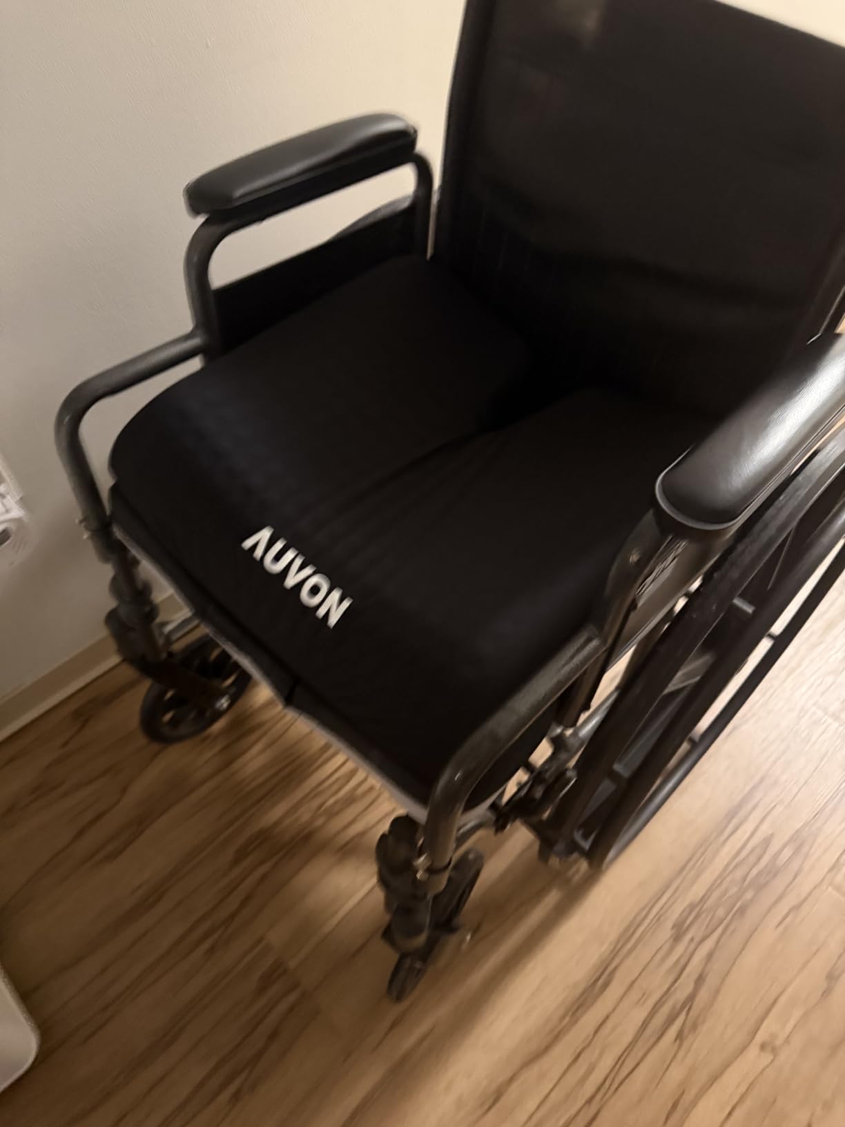 AUVON Gel Wheelchair Seat Cushion with Waterproof Cover, Anti-Sore & Ulcer | Ergonomic Chair Cushion with U-Cutout for Tailbone, Back Pain Relief, Memory Foam Cushion customer photo 2