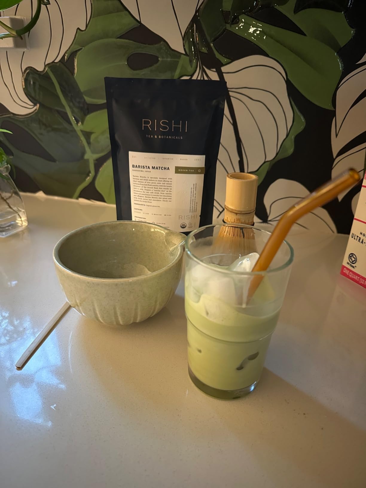 TANG PIN Matcha Set - Match Bowl and Whisk, 15 OZ Matcha Whisk Set with Scoop and Chasen Holder, 5pc Perfect Matcha Kit for Matcha Tea Ceremony (Mottled Green) customer photo 2