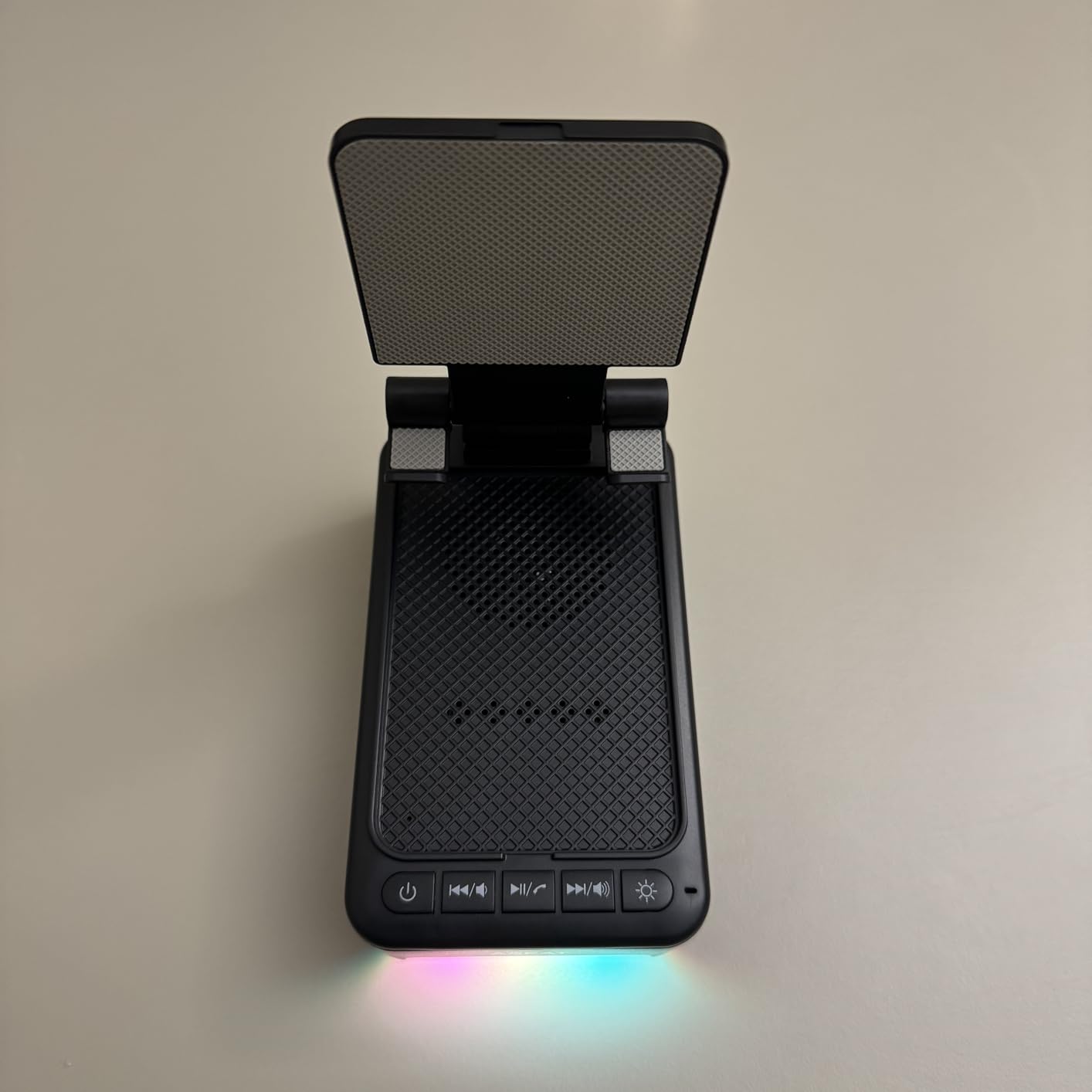 Gifts for Men Him, Cell Phone Stand with Bluetooth Speaker & Led Color Changing Light, Unique Gifts for Women Dad Her Husband, Cool Tech Gadget Wireless Speaker, Birthday Gifts for Men, Ideal Gifts customer photo 1