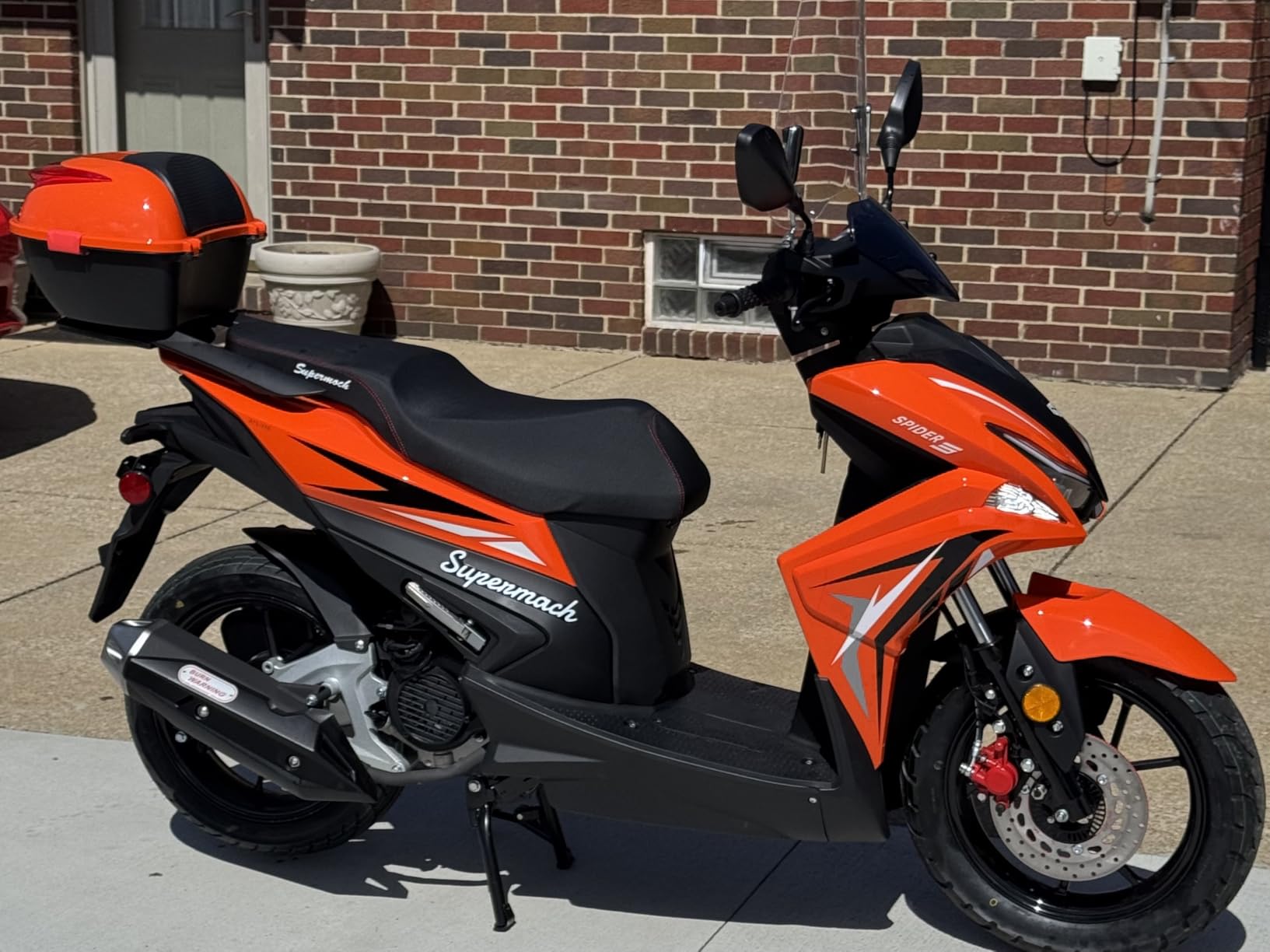 HHH Spider 200 EFI Scooter Clash 200cc EFI Deluxe Gas Powered 200cc Motorcycle Street Scooter Fully Automatic 14 inch Tires (Black Color) customer photo 2