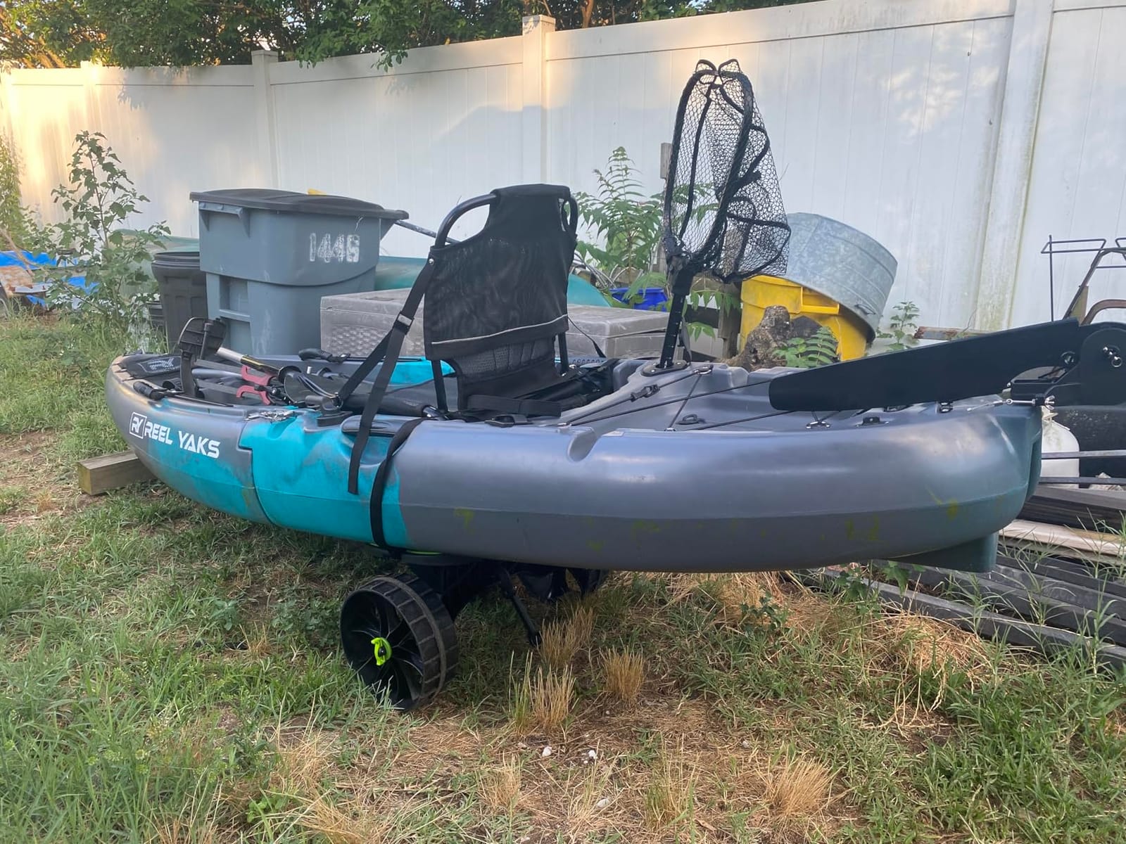 Ulticor Kayak Cart, Puncture-Free Wheels Assembles and Disassembles Within Seconds - Easy to Store - No Tools Required - All-Terrain Durable Kayak and Canoe Cart with Adjustable Straps (Green - Black) customer photo 2