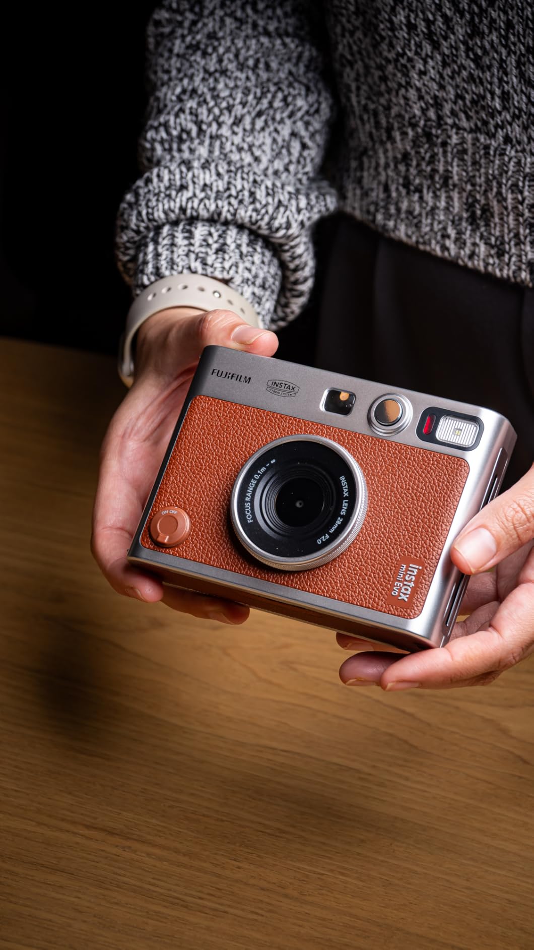 Fujifilm Instax Mini EVO Instant Camera - Brown customer photo 2
