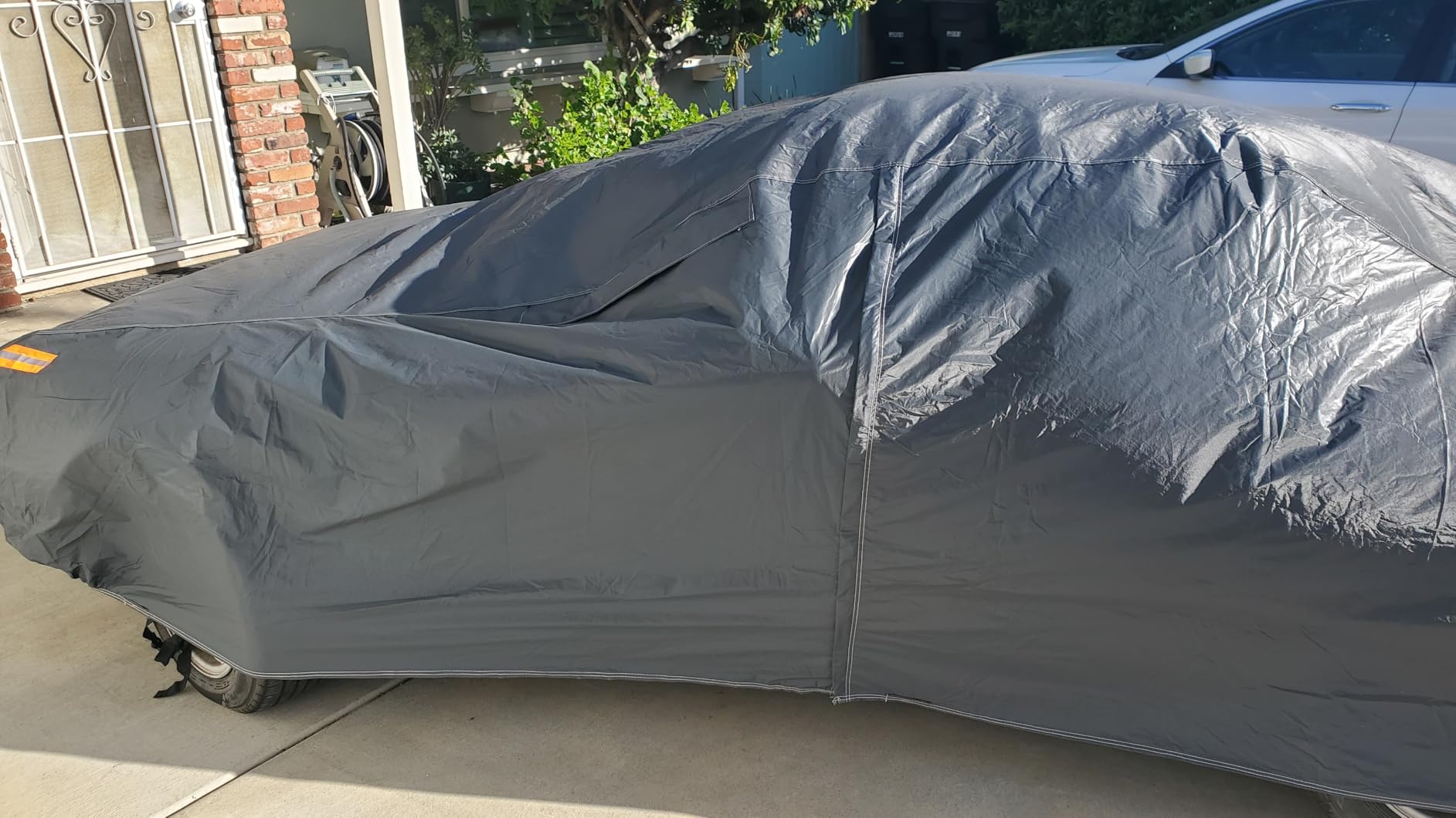 GUNHYI 16 Layers Car Cover Waterproof All Weather, Heavy Duty Full Exterior Cover Universal Fit Coupe Ford Mustang/Shelby, Chevrolet Camaro/Corvette, Kia Optima, Audi A4/A5, BMW 5 Series 525i etc. customer photo 1