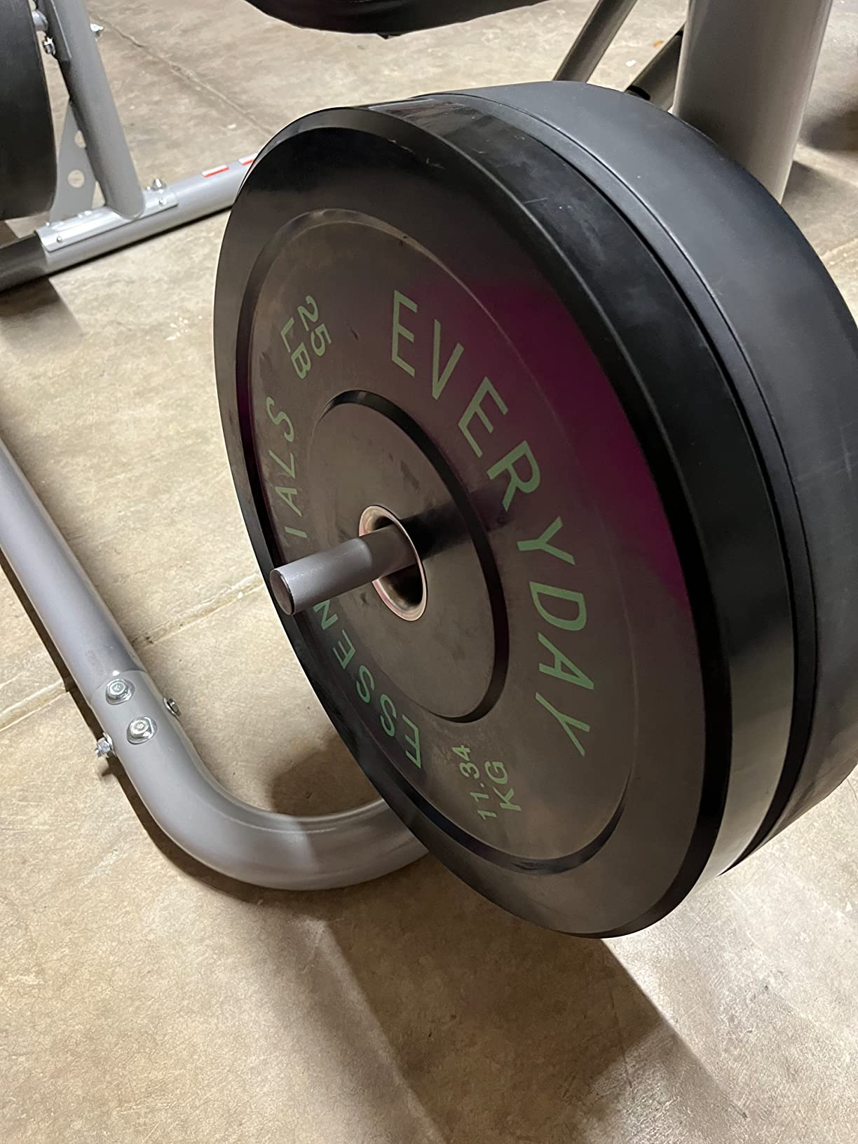 BalanceFrom Olympic Rubber Bumper Weight Plate Set with Steel Hub Inserts - 2-Inch Hole Plates for Strength Training, Powerlifting, and Weightlifting at Home, Garage, or Commercial Gym customer photo 2