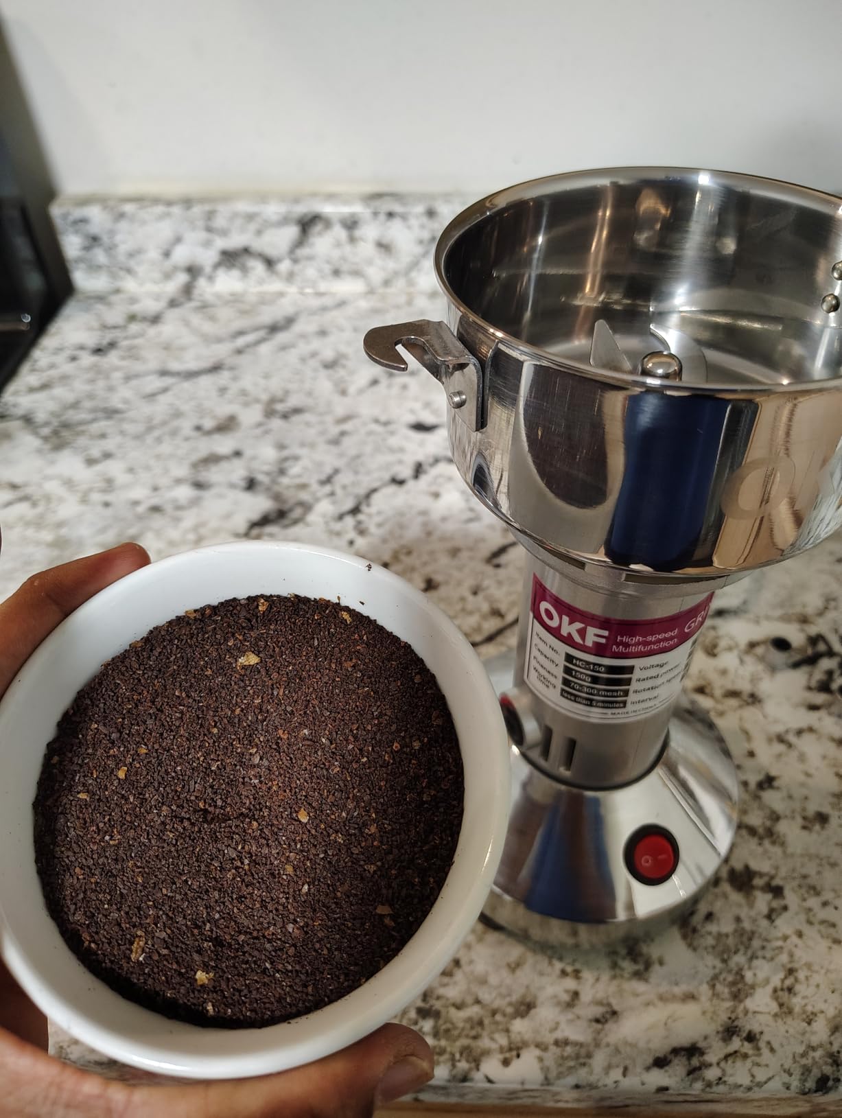 750g Grain Mill, 304 Stainless Steel Spice Grinder, 2800W High-speed Commercial Flour Mill, Superfine Flour Mill Grinder for Home, Grain Mill for Flour customer photo 1