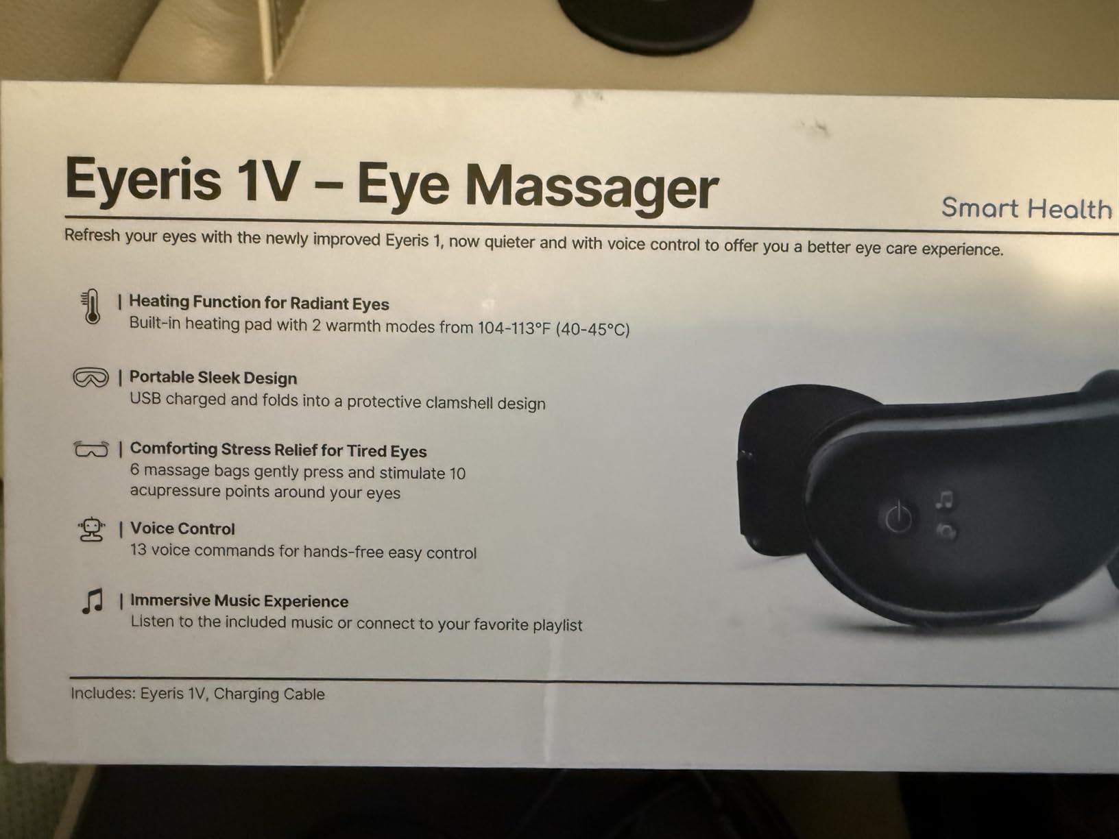 RENPHO Eyeris 3 Eye Massager with Heat and Cooling, Massaging Eye Mask | Voice Control, Vibration & Compression Massager for Dry Eyes & Head Tension, FSA Eligible HSA, Gifts for Women & Men customer photo 2