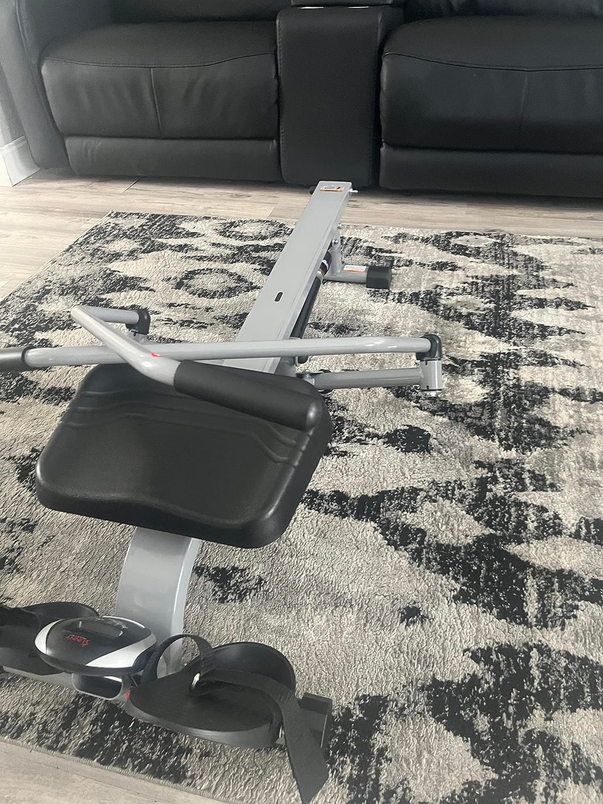 Sunny Health & Fitness Smart Full Motion Rower | 12 Resistance Levels, Dual-Arm Design, SunnyFit App, 400 LB Capacity, Optional Back-Assist Core Trainer customer photo 2