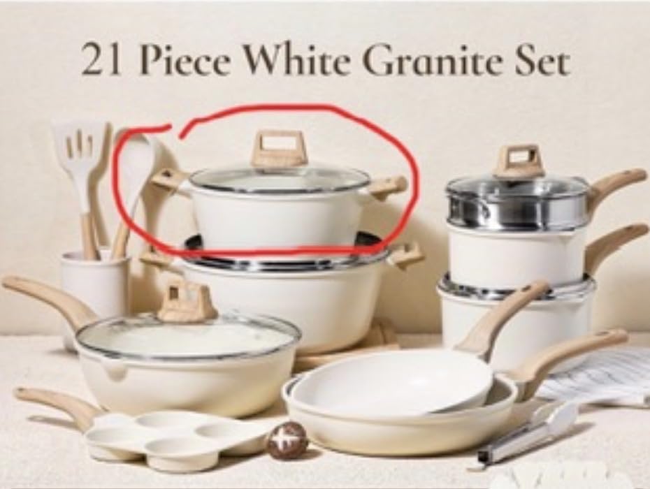 CAROTE 21pcs Pots and Pans Set, Nonstick Cookware Sets, Induction Cookware Kitchen Set Non Stick Cooking Set w/Frying Pans & Saucepans (PFOS, PFOA Free) customer photo 1