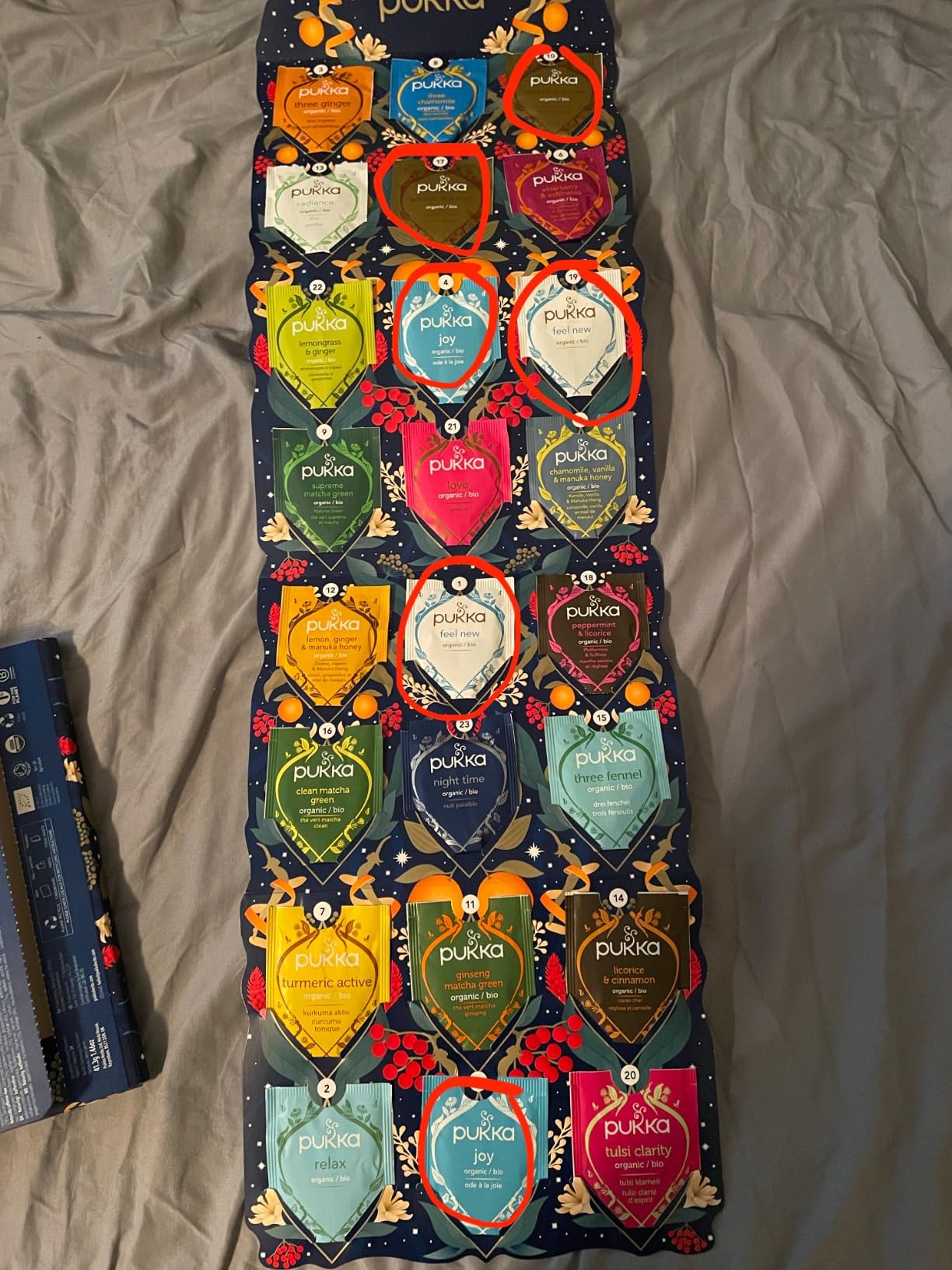 Pukka 2023 Advent Calendar Organic Tea, Herbal Tea Variety Pack, Selection of 24 Delightful Black & Green Teas and Infusions, 100% Organic customer photo 2