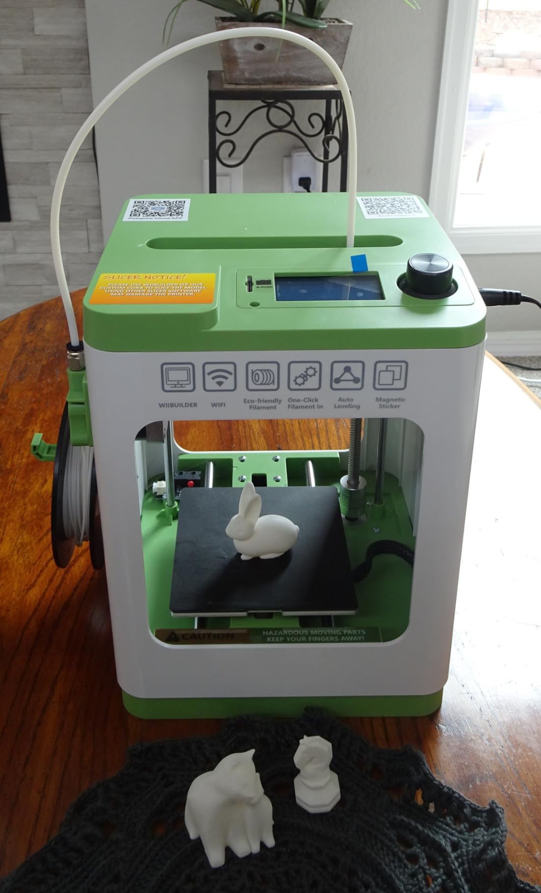 TINA2S Fully Assembled Mini 3D Printer for Kids and Beginners, Starter Kit | Auto Leveling 3D Printing Machine, 10M PLA Filament, SD Card, WiFi Home Printer Compatible with Mac, Windows, Linux - Green customer photo 2