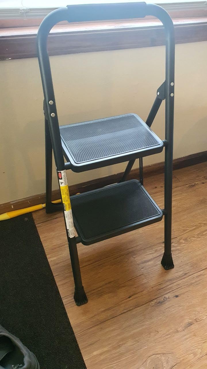 HBTower 2 Step Ladder, Step Stool for Adults | 2 Step Ladder Folding Step Stool with Wide Pedal Ergonomic Design customer photo 1