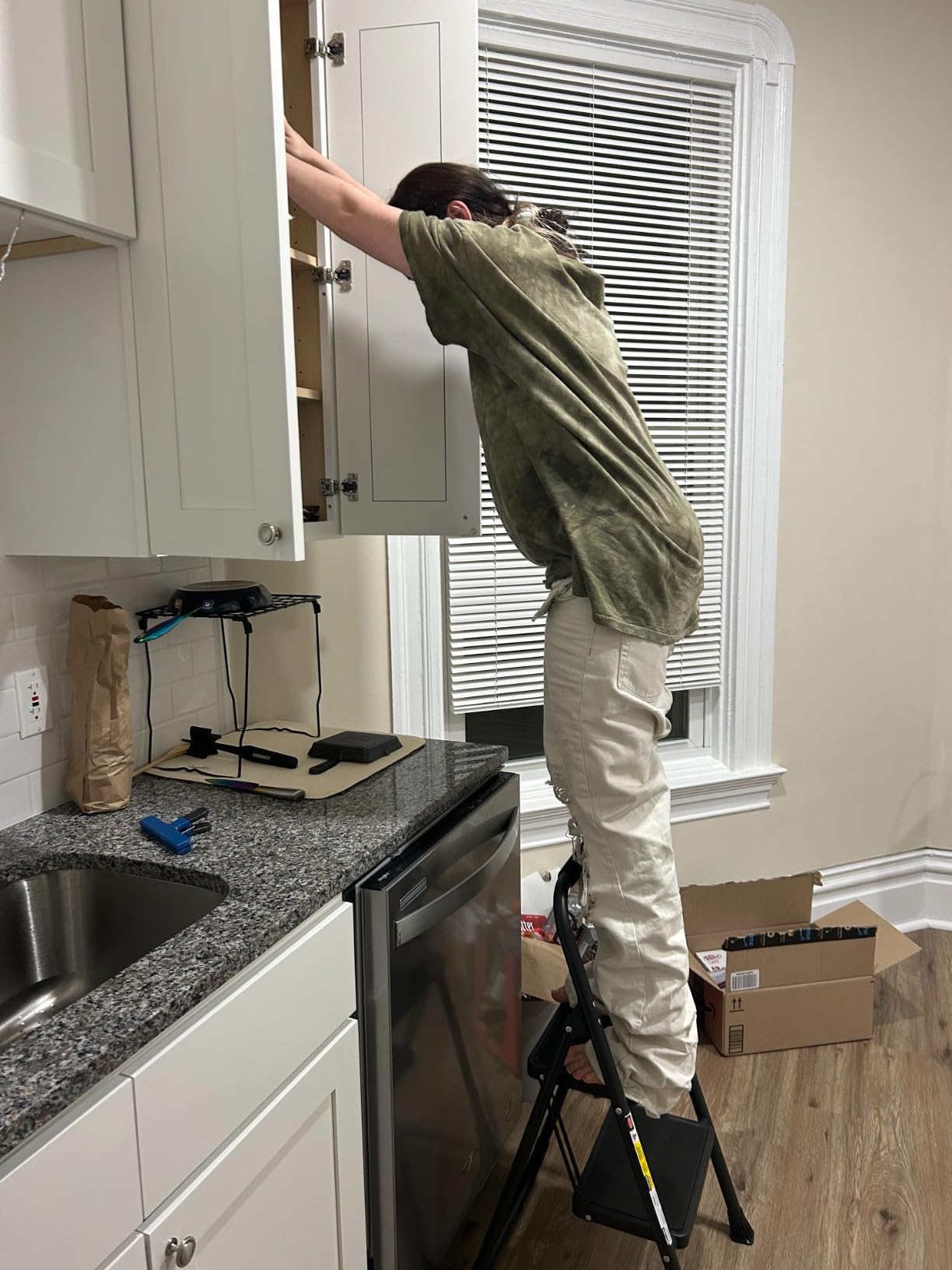HBTower 2 Step Ladder, Step Stool for Adults | 2 Step Ladder Folding Step Stool with Wide Pedal Ergonomic Design customer photo 2