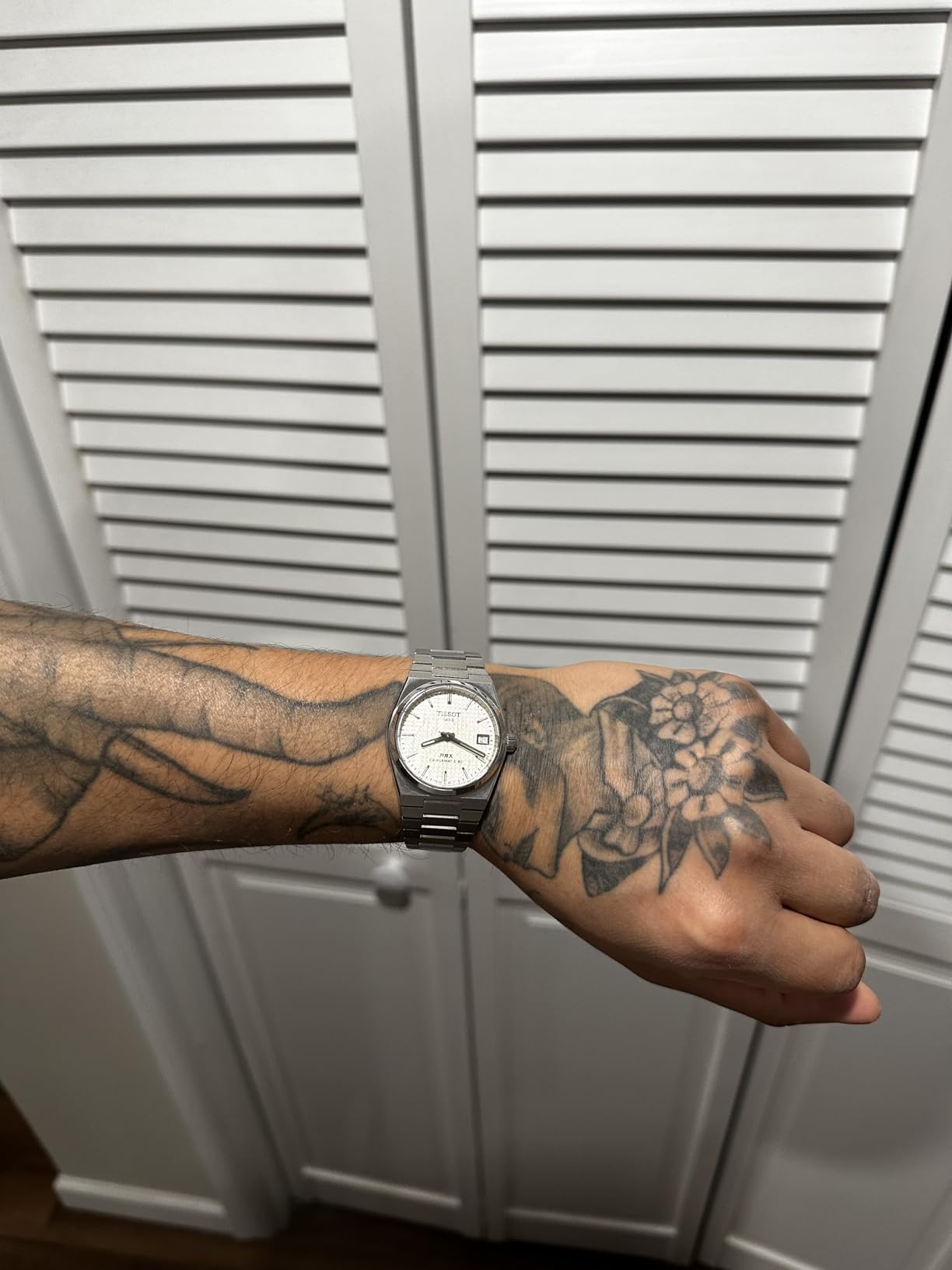 Tissot PRX Swiss Automatic Unisex Watch, Mother of Pearl Dial, Stainless Steel, 35mm Case (T1372071111100) customer photo 2