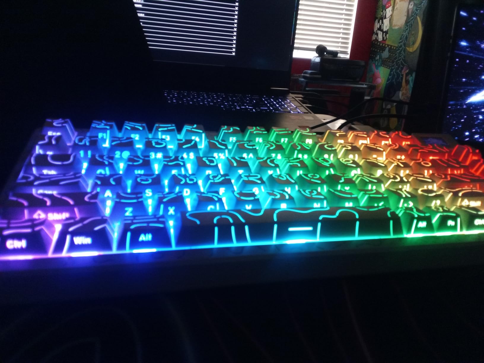 Womier SK80 75% Keyboard with Color Multimedia Display Gaming Keyboard | Creamy Sound Mechanical Wired Hot Swappable Gasket RGB Custom Key board, Pre-lubed Stabilizer for Mac/Win, Black Kanagawa customer photo 2