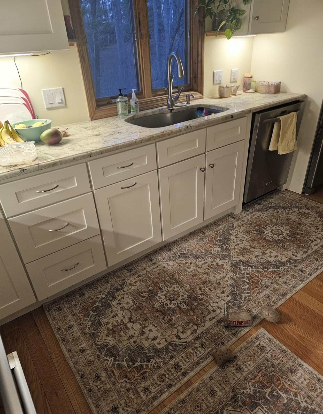Madane Hallway Runner Rug 2x8 Washable Kitchen Rugs Non-Slip, Turmeric/Grey, Vintage Machine Washable Low-Pile Floor Carpet 8ft, Soft Ultra-Thin Throw Entry Foyer Mat for Entrance Laundry Living Room customer photo 1