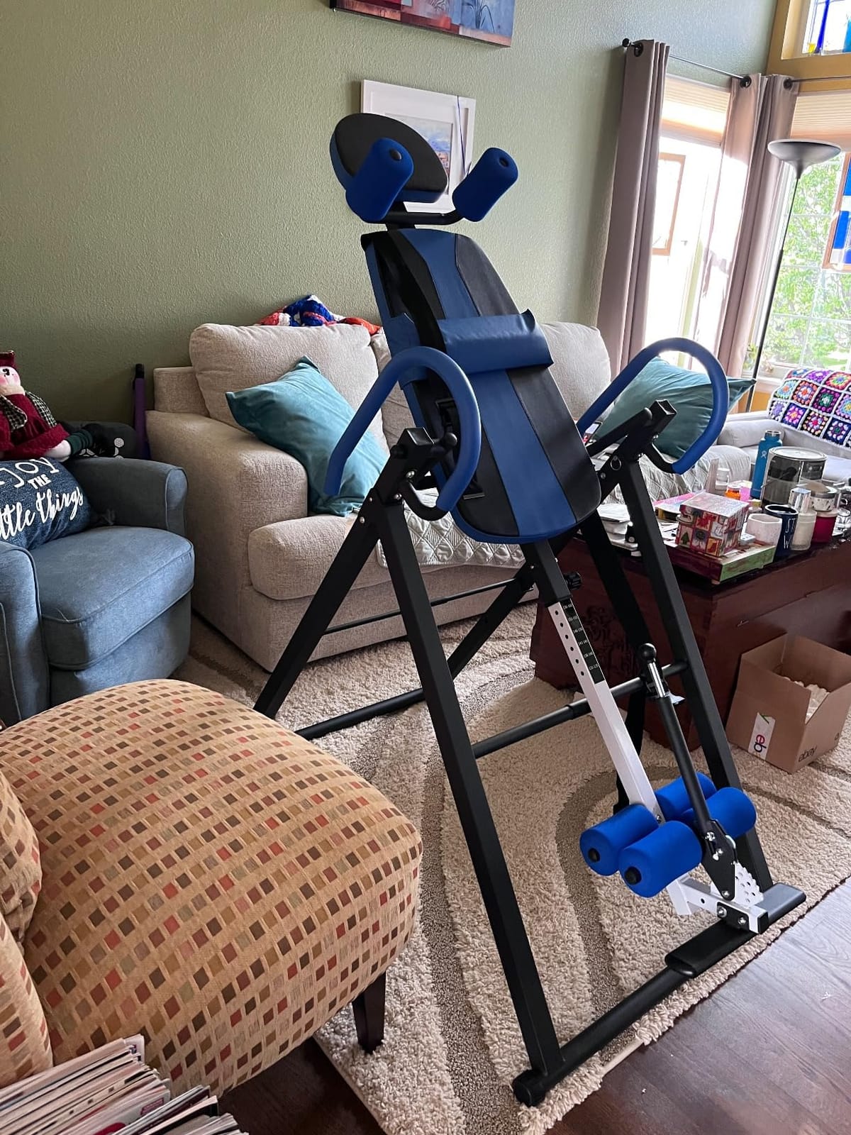 YOLEO Gravity Inversion Table for Back Pain Relief 2026 New Inversion Table | w/Lumbar Support, Easy to Assemble, Back Stretcher Machine 300 lbs customer photo 2