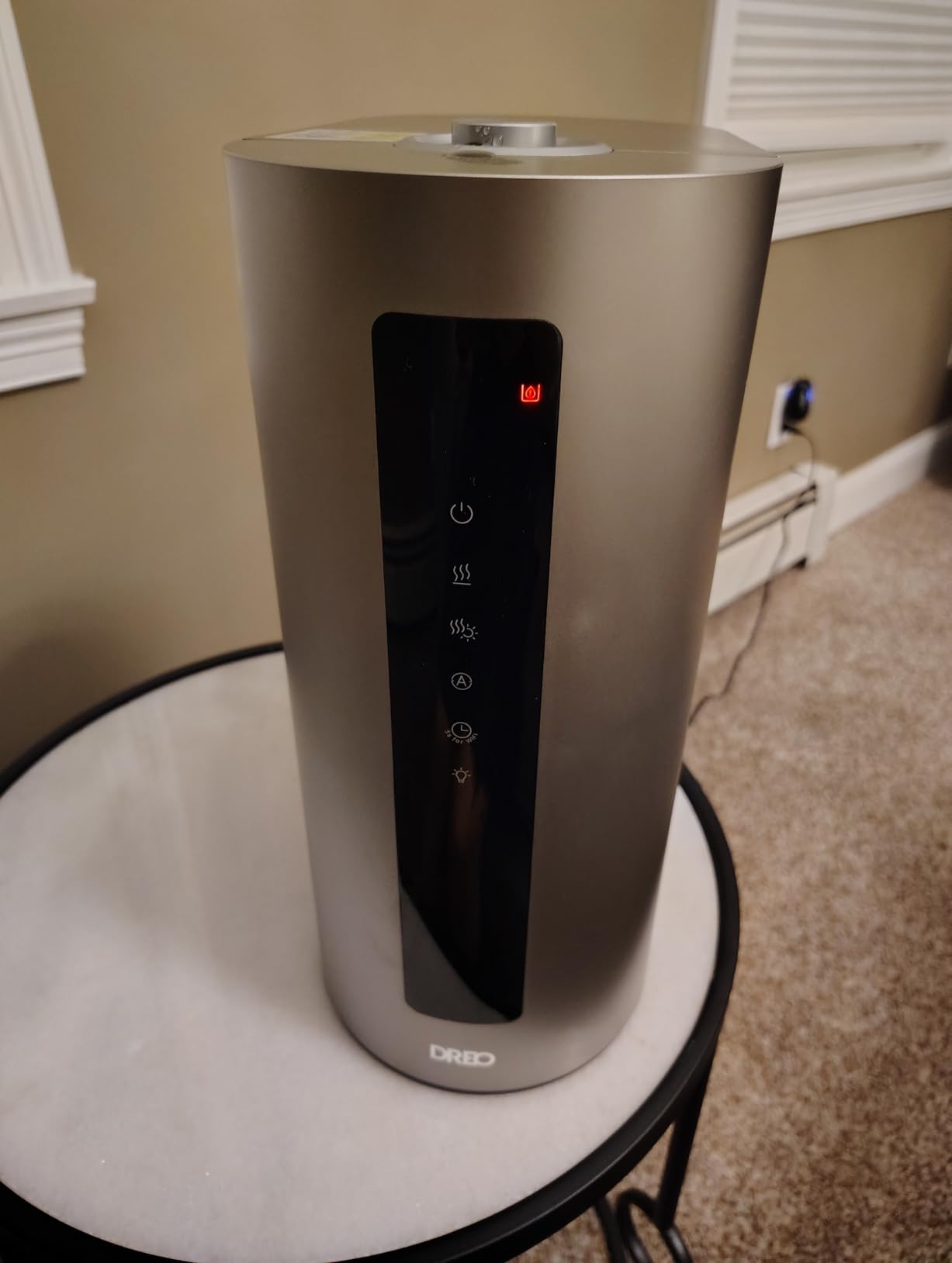 DREO 6L Smart Humidifiers for Bedroom, Warm & Cool Mist for Large Room | 60-Hour Quiet Runtime, 500ML/H Output, Smart Humidity Sensor, Indicator Light, App Control, Works with Alexa & Google, Silver customer photo 1